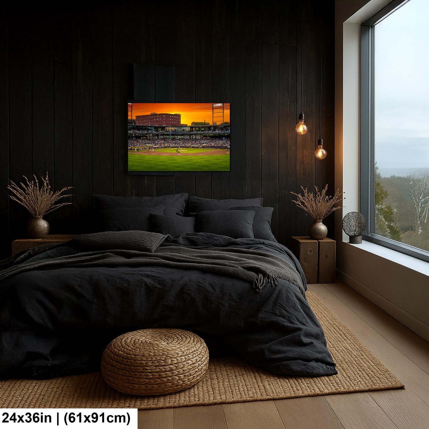 Golden Hour Baseball at CHS Field St. Paul Minnesota Photography Print, Sunset Stadium Wall Art, Sports Decor