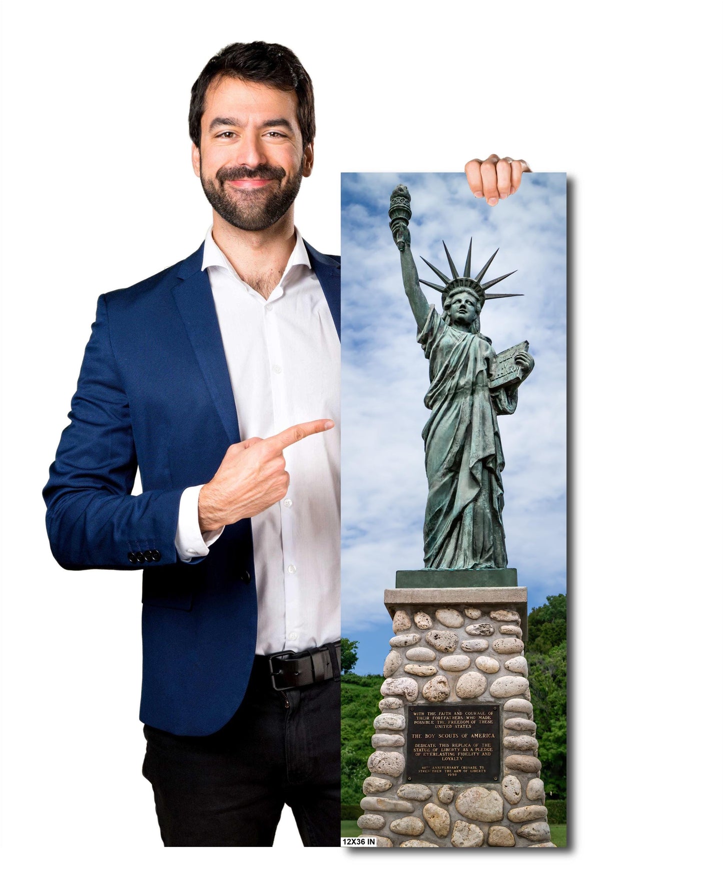 Mackinac’s Little Lady Liberty: Wall Art Print Mackinac Island Miniature Statue of Liberty Michigan Heritage Metal Metal/Aluminum/Canvas