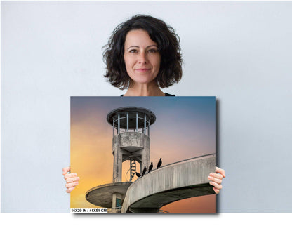 Everglades Overlook Watchtower: Shark Valley Observation Tower, Everglades National Park Florida Print Wall Art Acrylic/Metal/Canvas