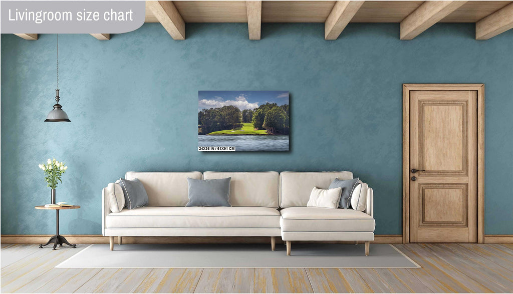 Gorgeous Golf Green at The Cliffs at Keowee Vineyards Seen From Lake Keowee South Carolina Print Wall Art Aluminum/Acrylic/Metal/Canvas