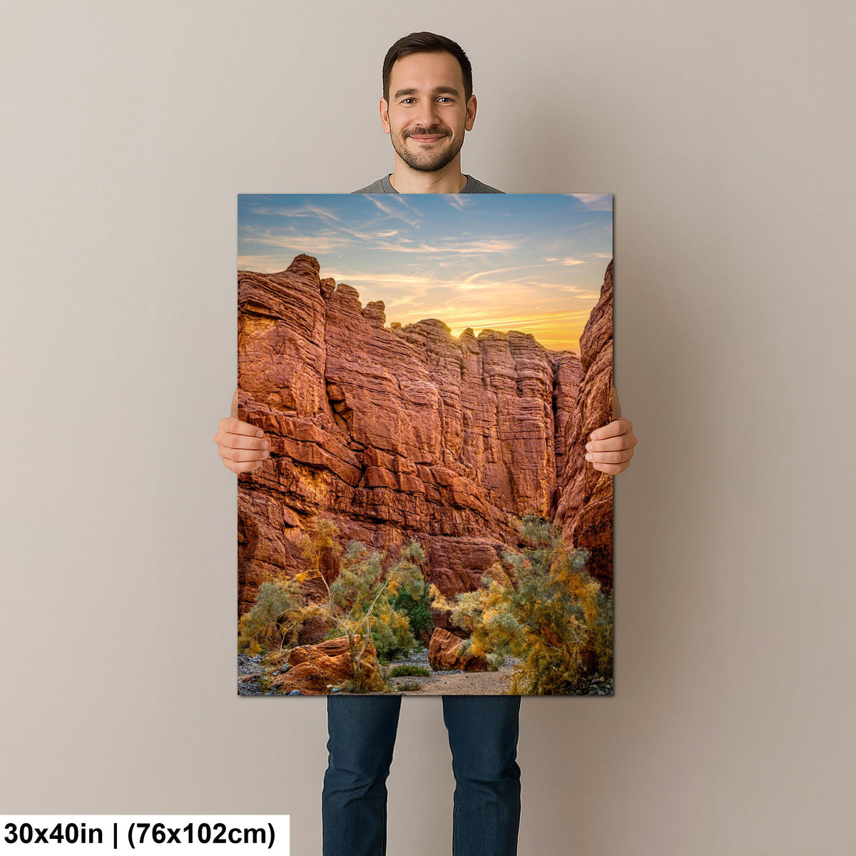 Towering Cliffs: Ladder Canyon Mecca Hills California Desert Photo Wall Art