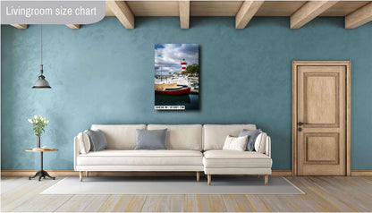 Harbour Town Lighthouse Print - Nautical Wall Art | South Carolina Marina Decor