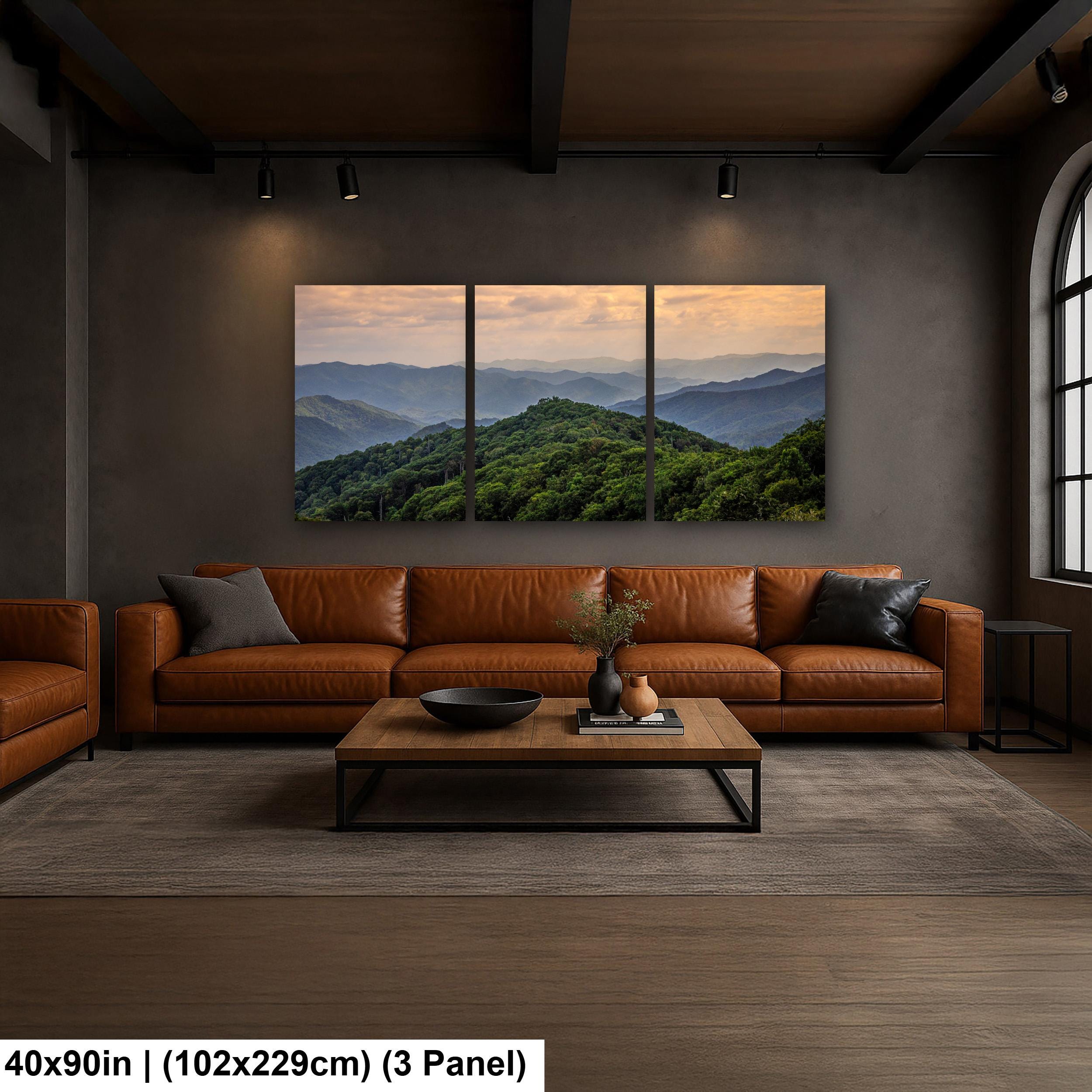 Layered Blue Majesty: Great Smoky Mountains Tennessee Photography Wall Art