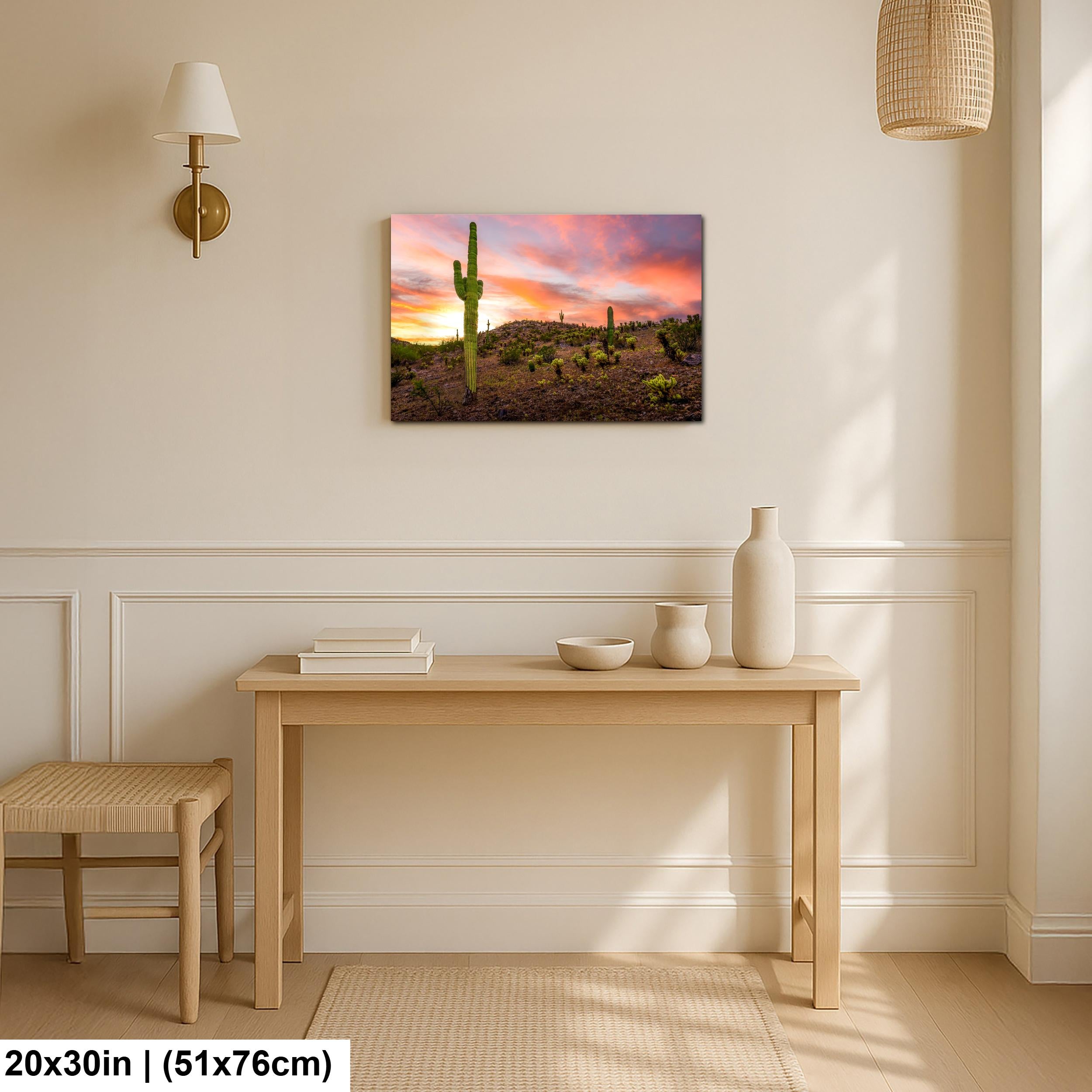 Towering Saguaro at Sunset - Sonoran Desert Casa Grande Arizona Photography Print
