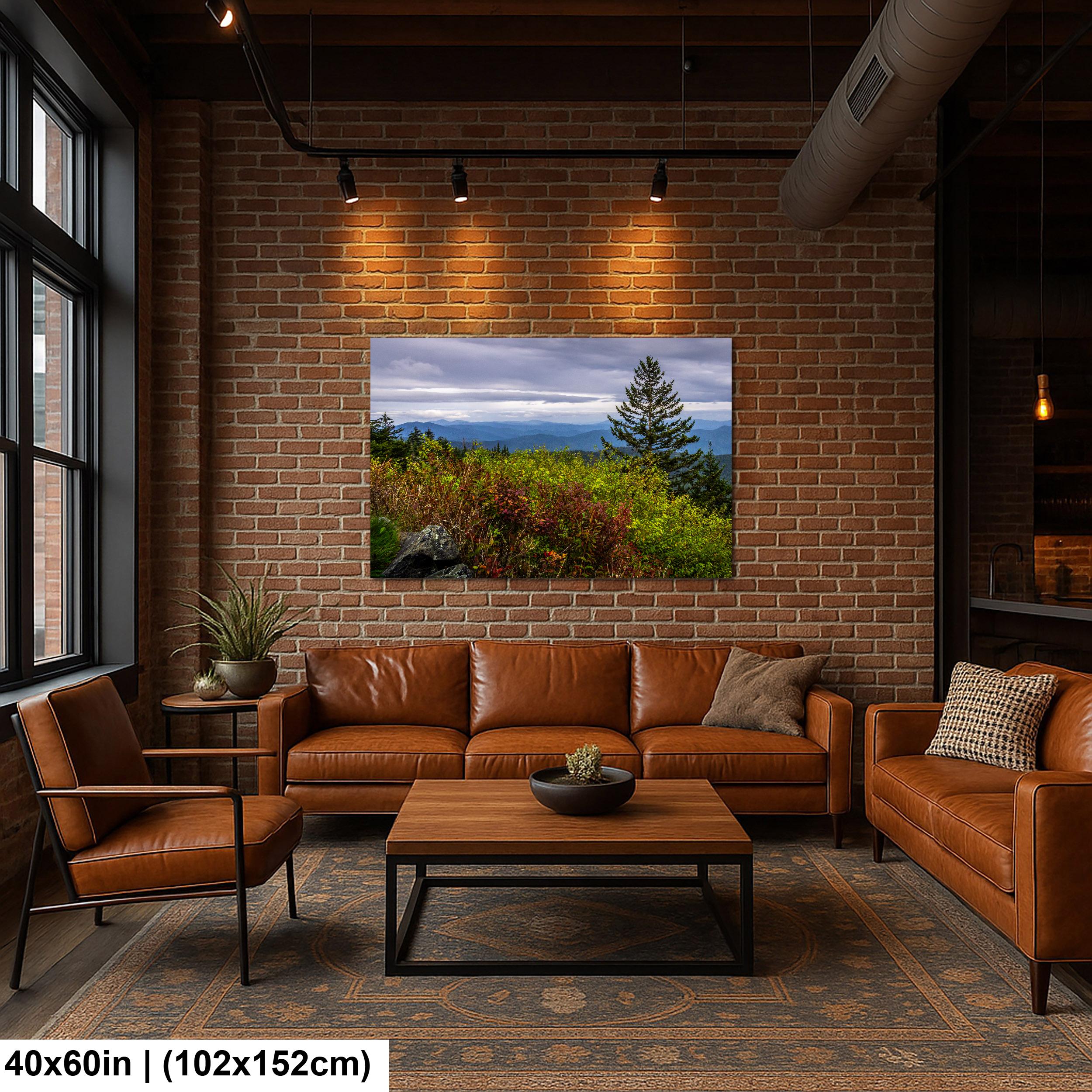 Autumn's Edge: Great Smoky Mountains Tennessee Nature Photography Wall Art