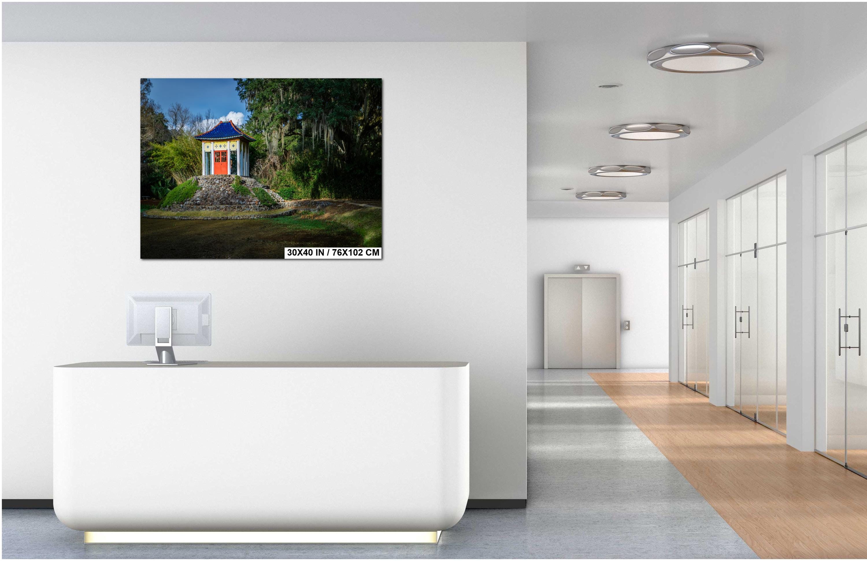 Avery Island Louisiana Buddha Shrine Pavilion Wall Art Photography Print, Jungle Gardens Pagoda, Southern Landscape Travel Gift Canvas
