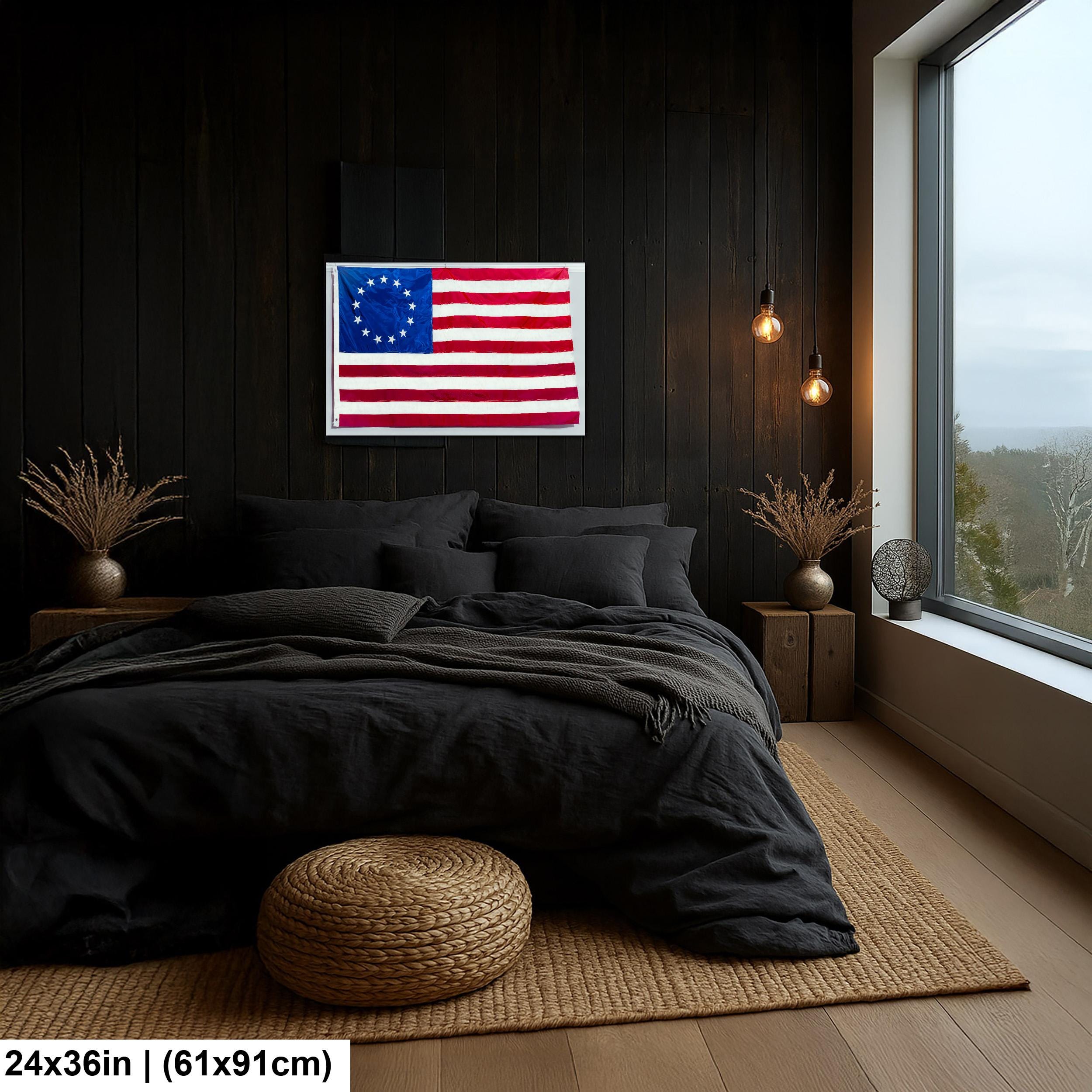 Betsy Ross American Flag, Thirteen Star U.S. Flag, Historic Patriotic Photography Print Wall Art