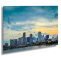 Miami Skyline Print - Biscayne Bay Panorama | Urban Photography Print, Coastal Living Room Art