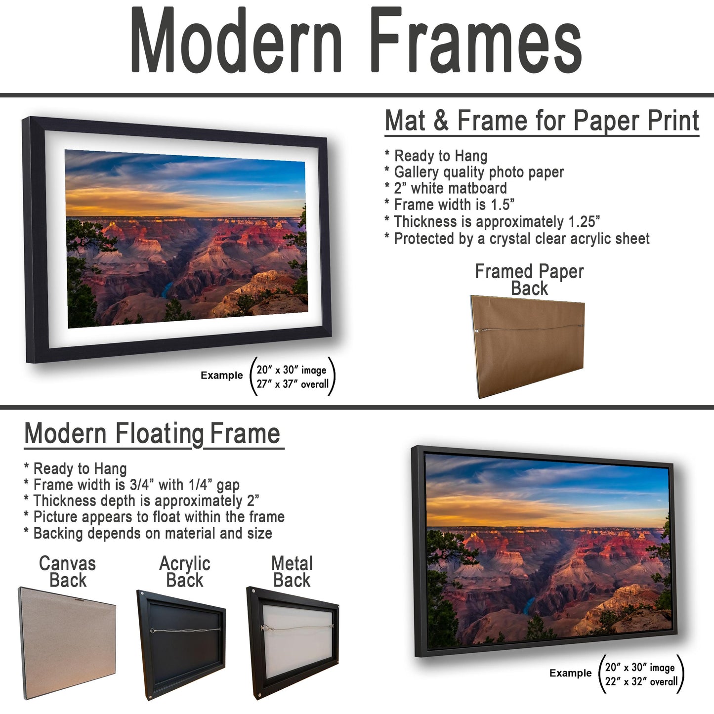 Grand Canyon Sunset Panorama – Colorado River Arizona Photography Wall Art