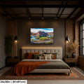 Colorado River at Parker Arizona Photography Print, Quartzsite Desert Landscape, Arizona Flag, Mountain Lake Wall Art