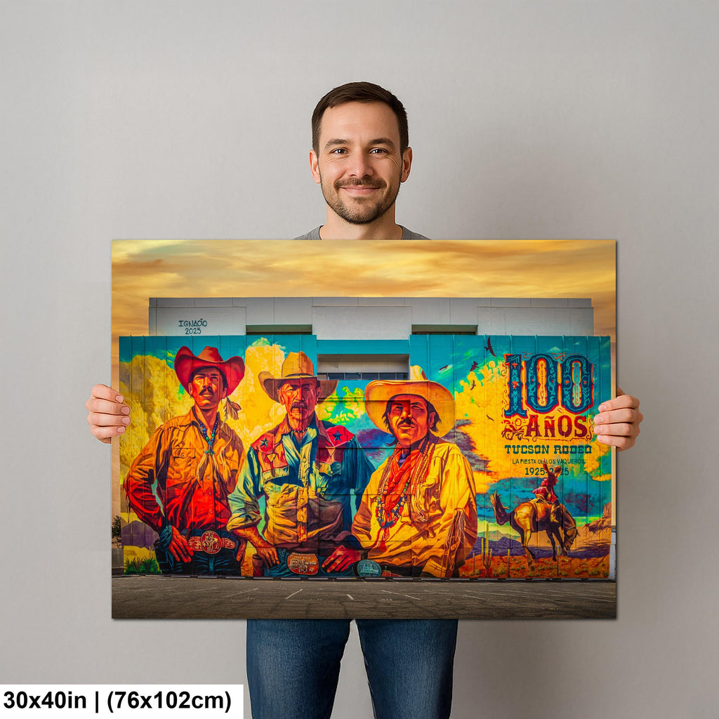 Tucson Mural - Tucson Rodeo Centennial Mural, Photography Print Wall Art
