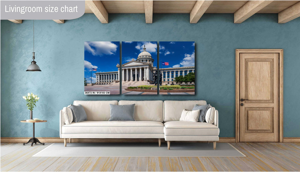 Oklahoma State Capitol Building Art Print: OKC Patriotic Photography