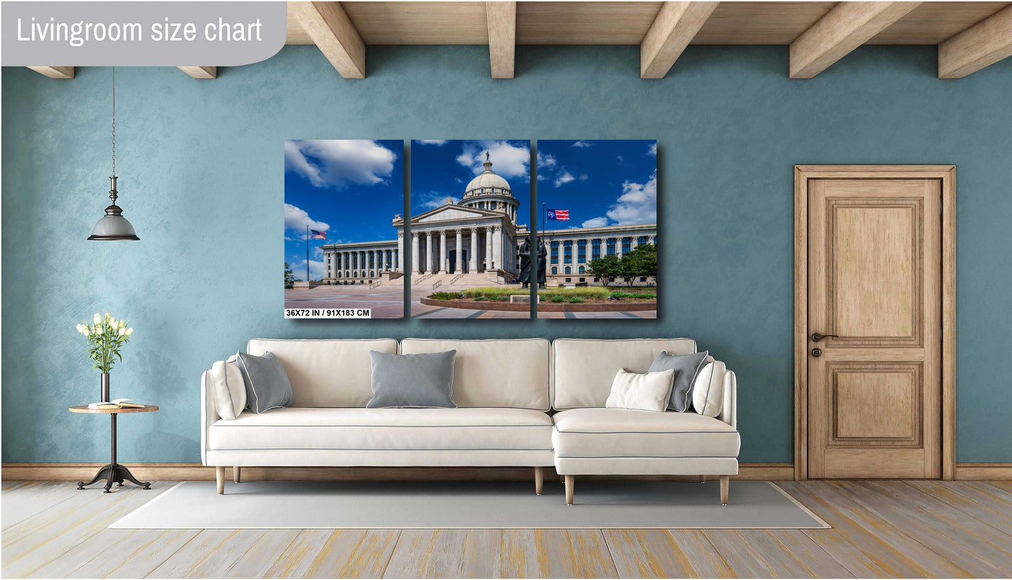 Oklahoma State Capitol Building Art Print: OKC Patriotic Photography