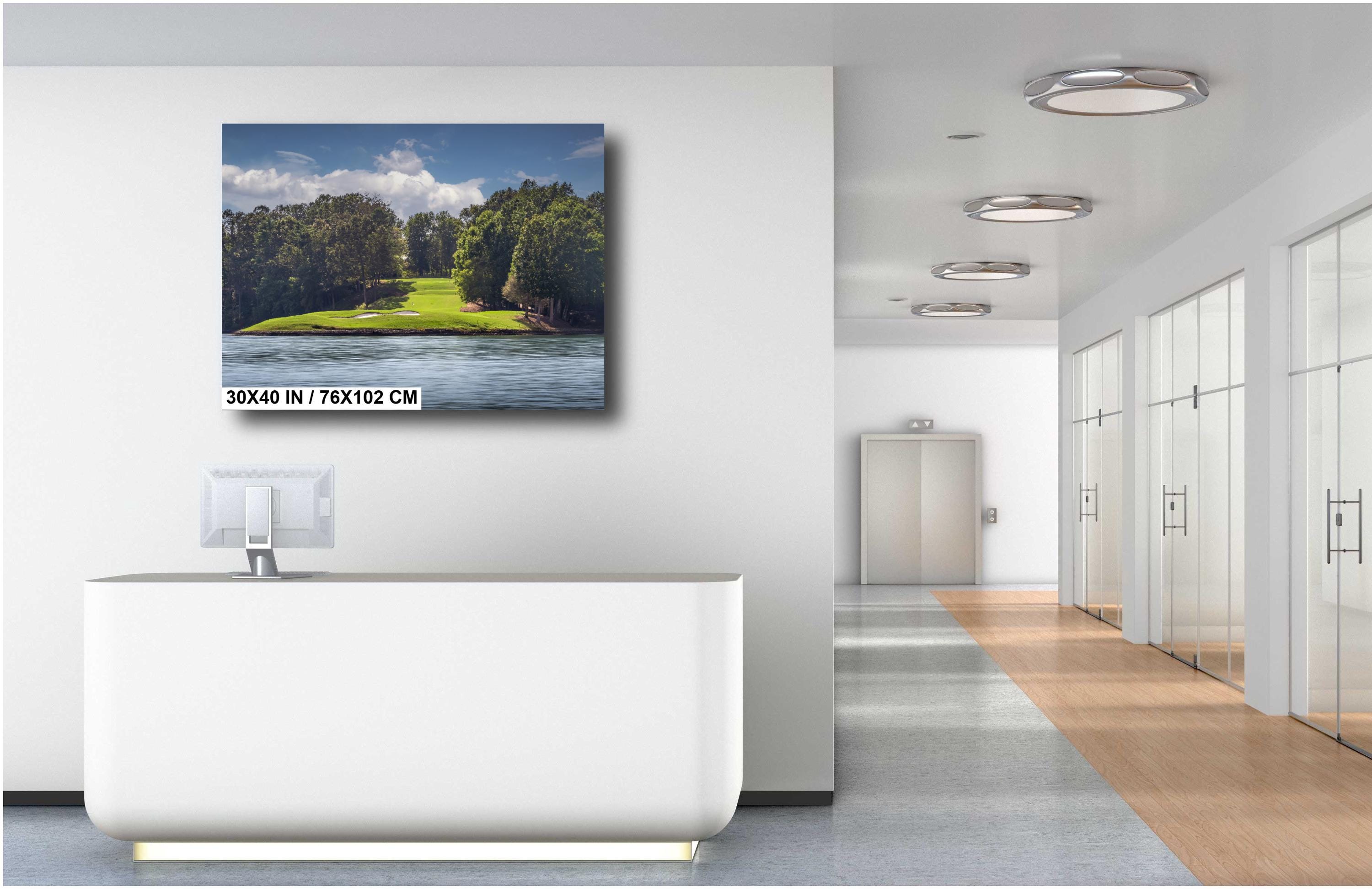 Gorgeous Golf Green at The Cliffs at Keowee Vineyards Seen From Lake Keowee South Carolina Print Wall Art Aluminum/Acrylic/Metal/Canvas