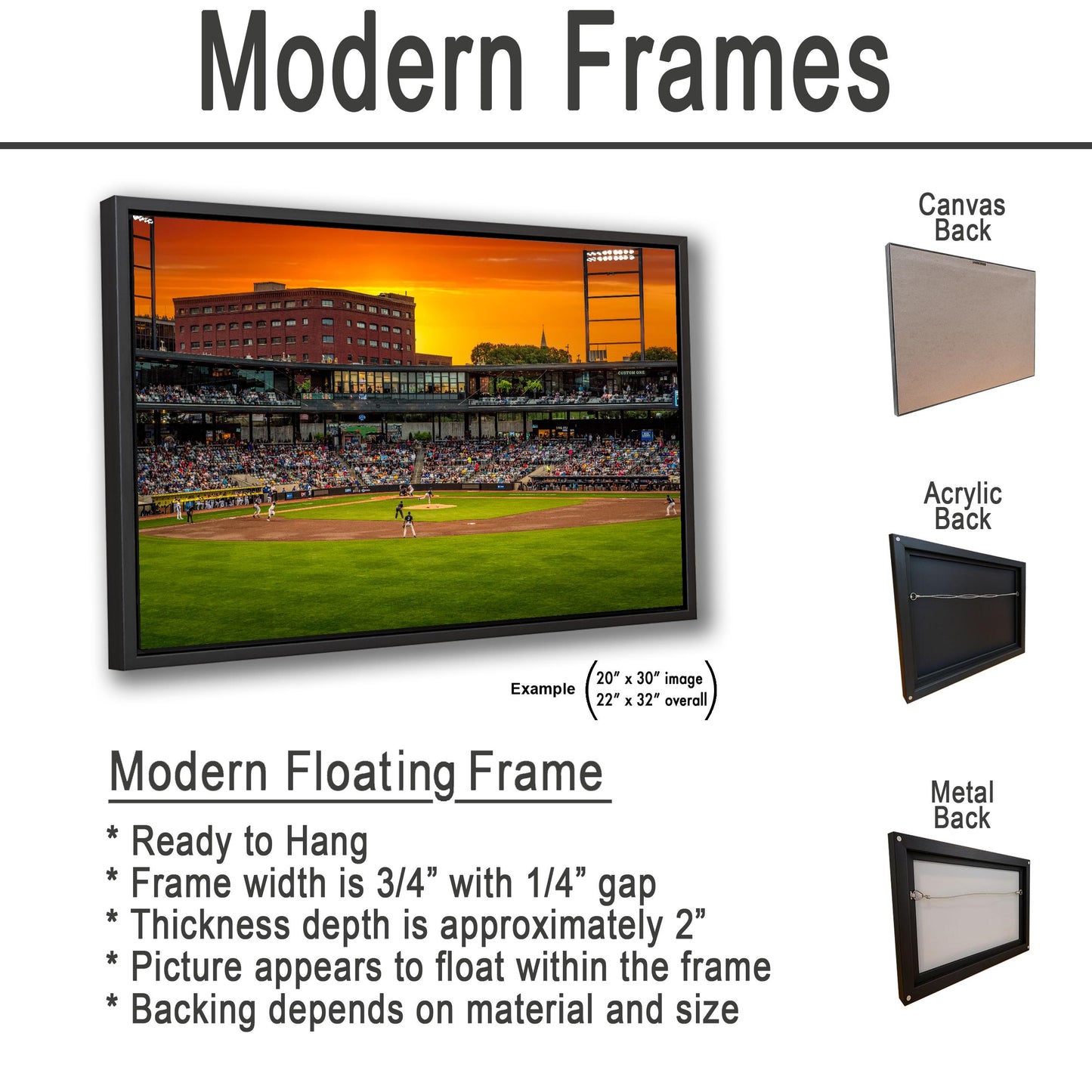 Golden Hour Baseball at CHS Field St. Paul Minnesota Photography Print, Sunset Stadium Wall Art, Sports Decor