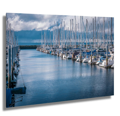 Chilly Morning at Shilshole Bay Marina Ballard Puget Sound Print Wall Art Seattle Washington Metal Canvas Nautical Photography Travel Gift