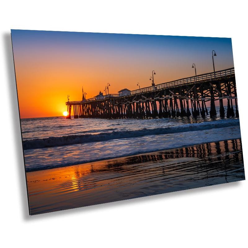 San Clemente Pier Sunset Print: California Beach Seascape