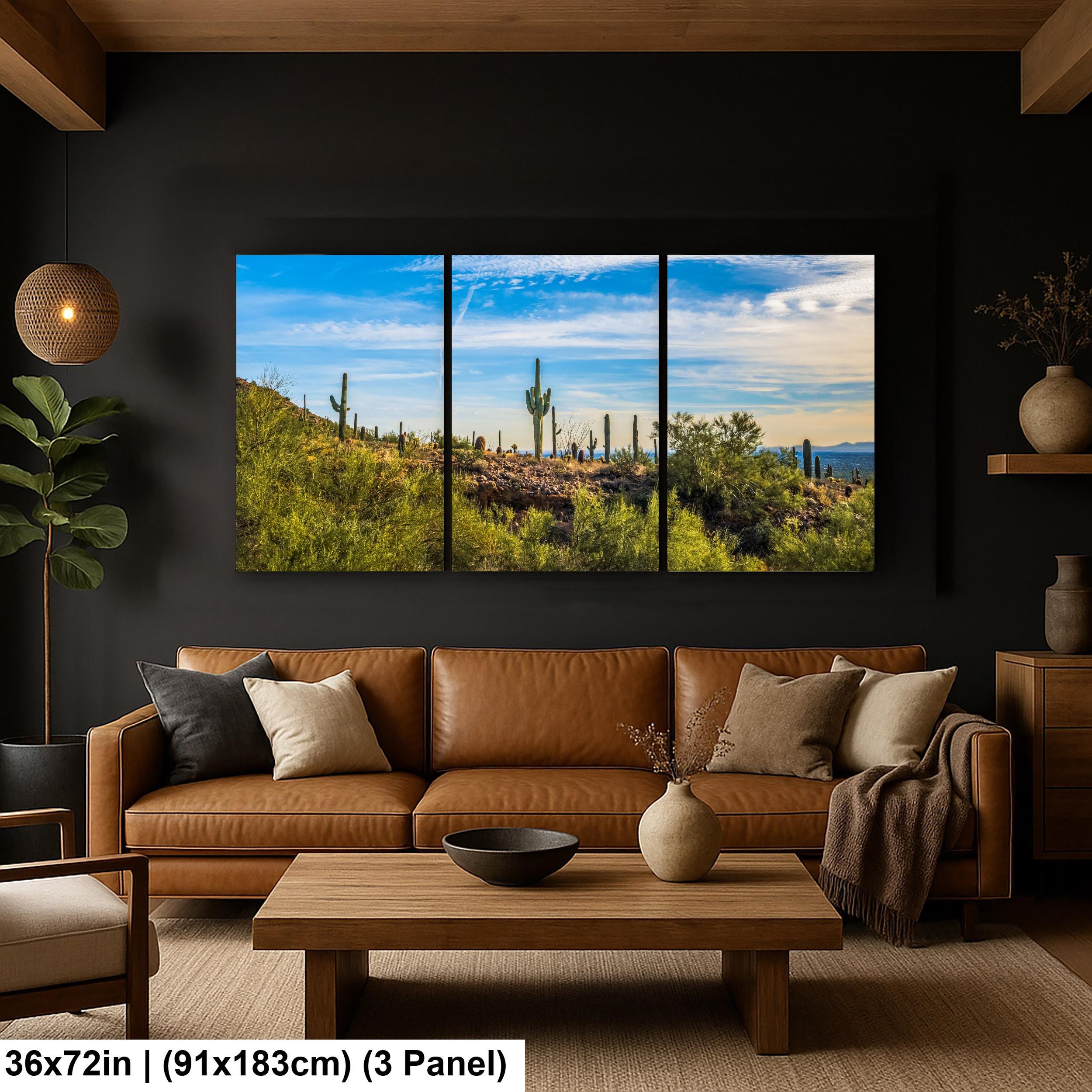 Golden Hour Saguaros at Usery Mountain Regional Park Mesa Arizona Desert Landscape Photography Print
