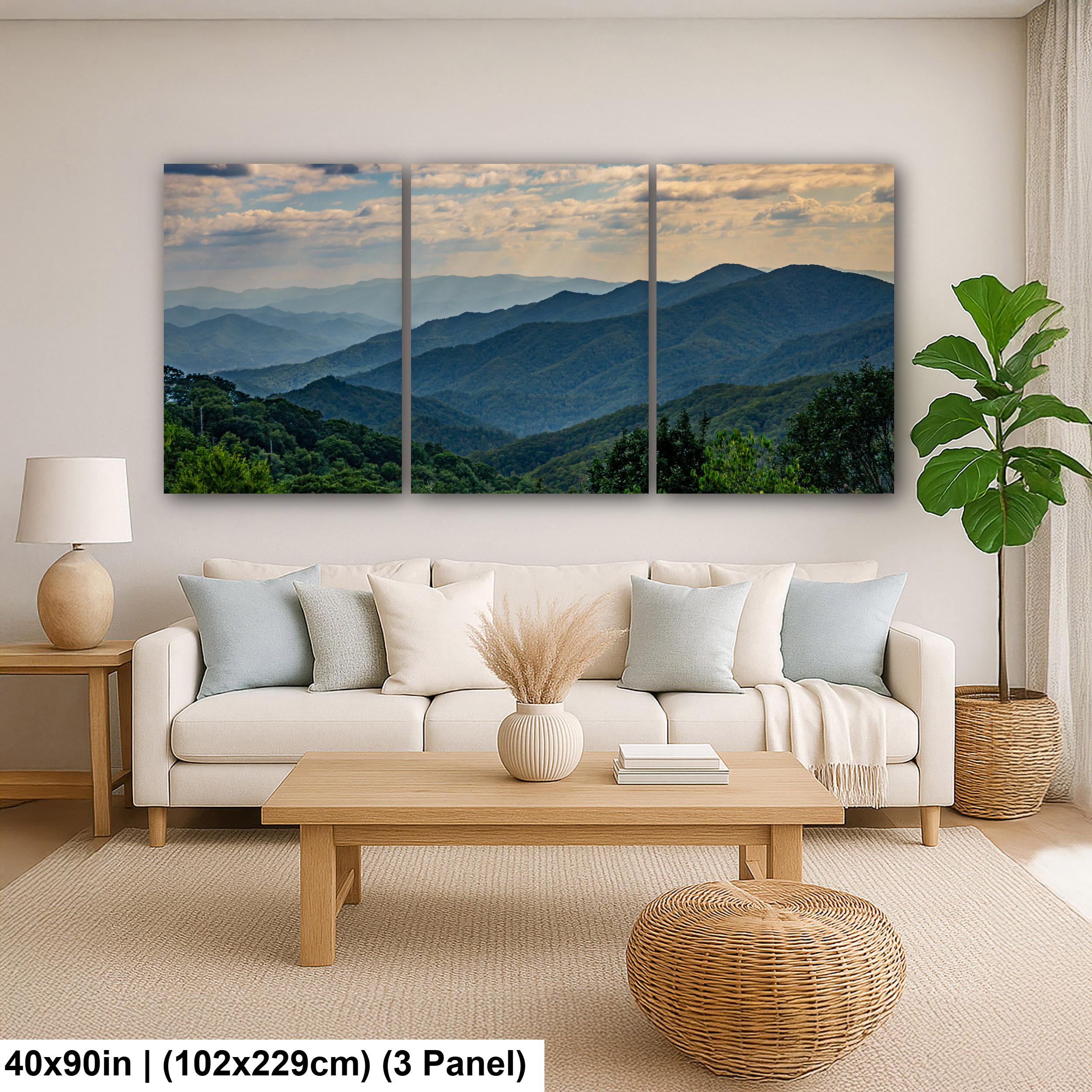 Mountain Waves: Scenic View Great Smoky Mountains Tennessee Photo Wall Art