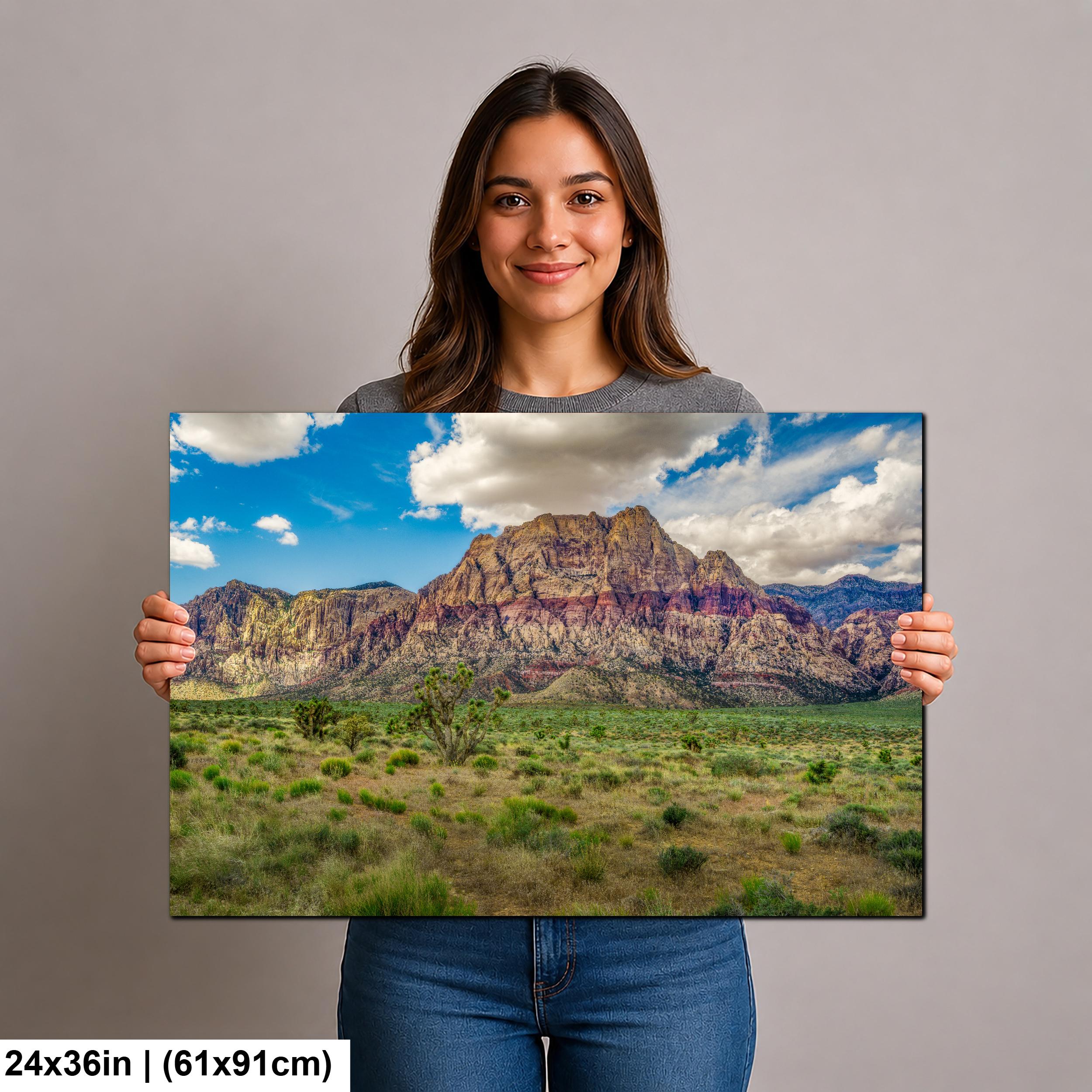 Crimson Sandstone Peak: Red Rock Canyon Las Vegas Nevada Photo Wall Art