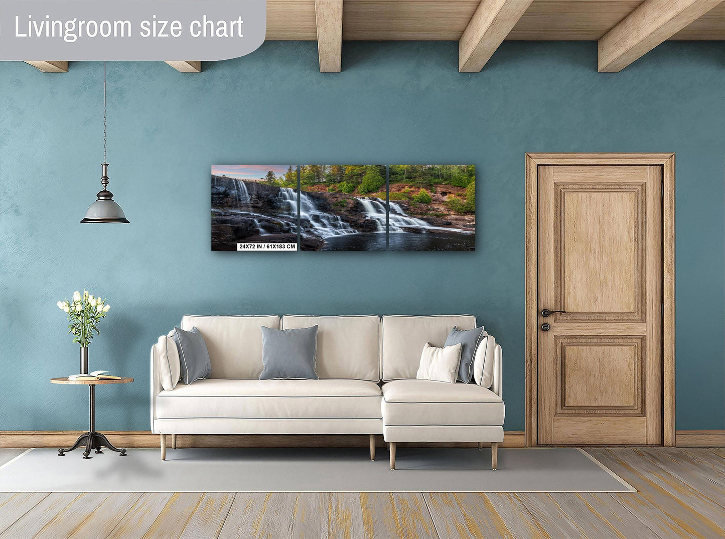 Gooseberry Falls Multi‑Tier Waterfall Minnesota State Park Wall Art Photography Print, Long Exposure North Shore Landscape Aluminum Metal