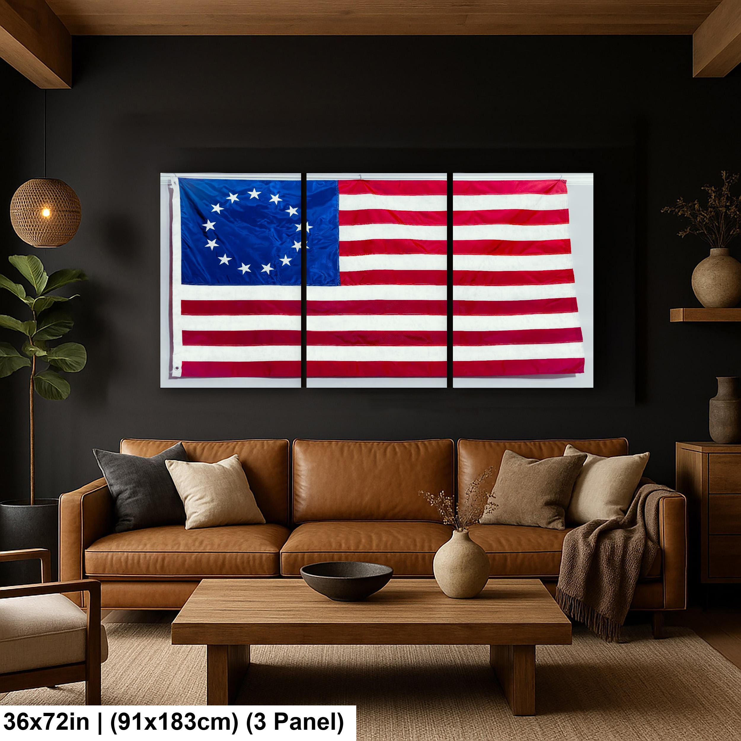 Betsy Ross American Flag, Thirteen Star U.S. Flag, Historic Patriotic Photography Print Wall Art