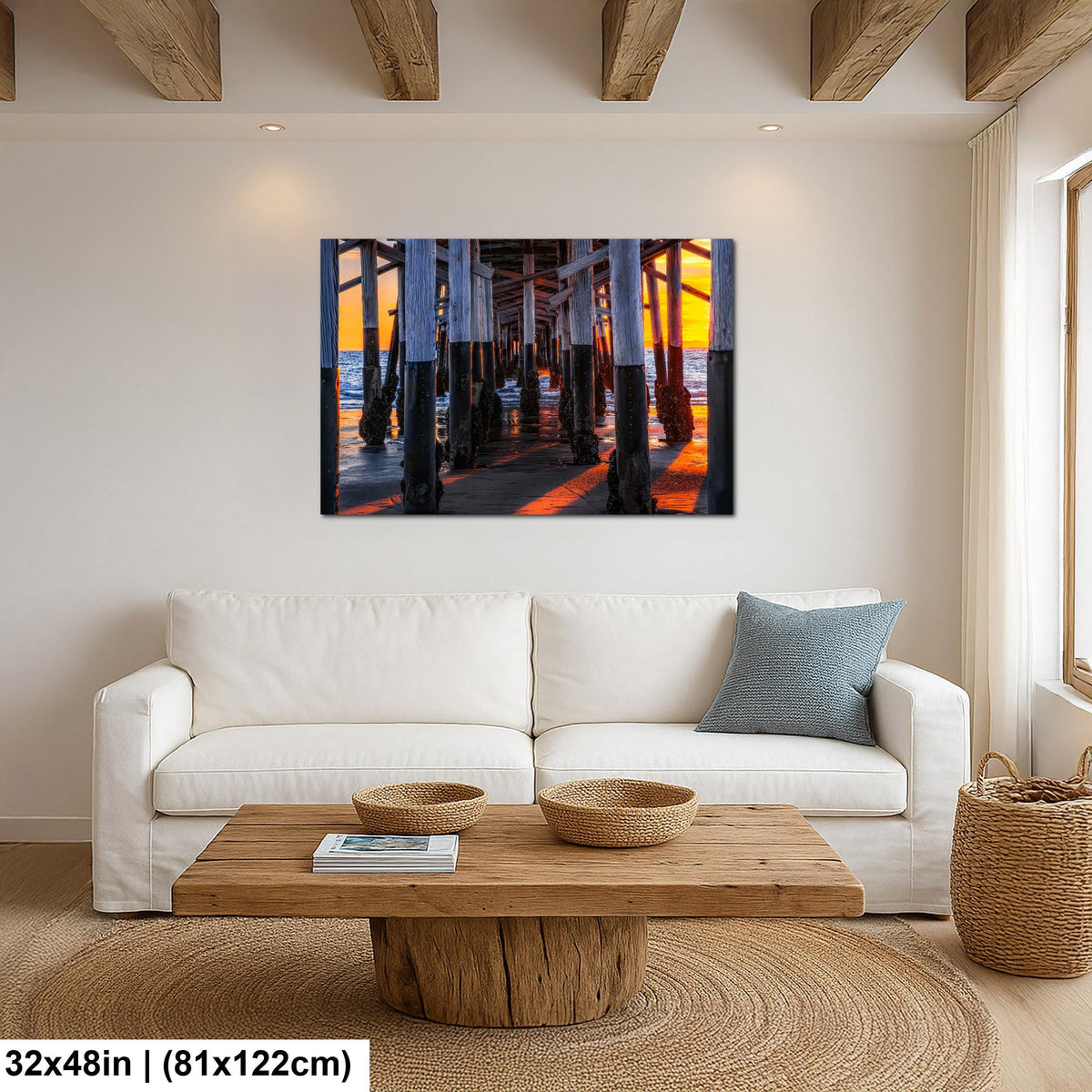 Beneath the Pier: Newport Beach California Sunset Photography Wall Art