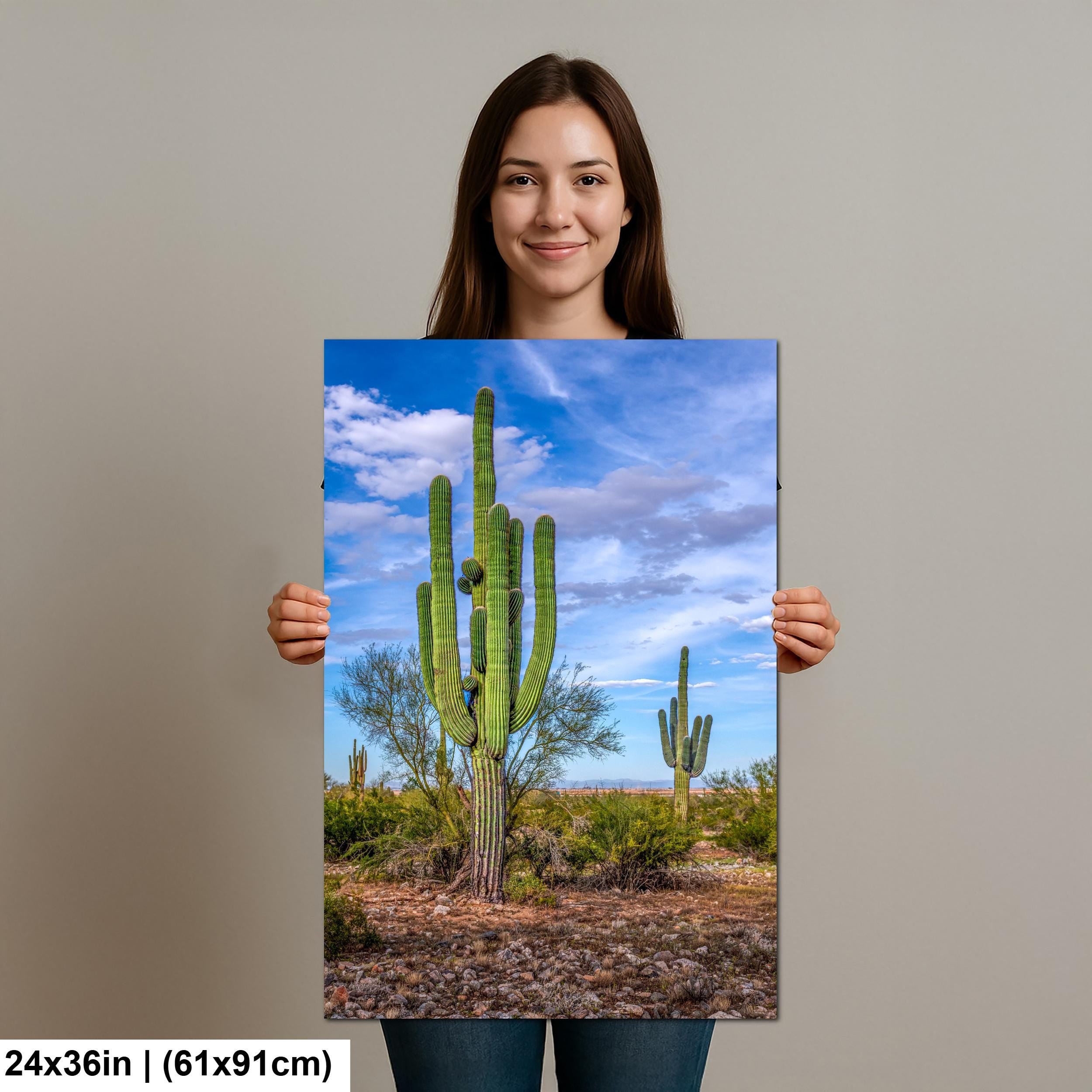 Tall Saguaros in the Sonoran Desert, Casa Grande Arizona, Photography Wall Art