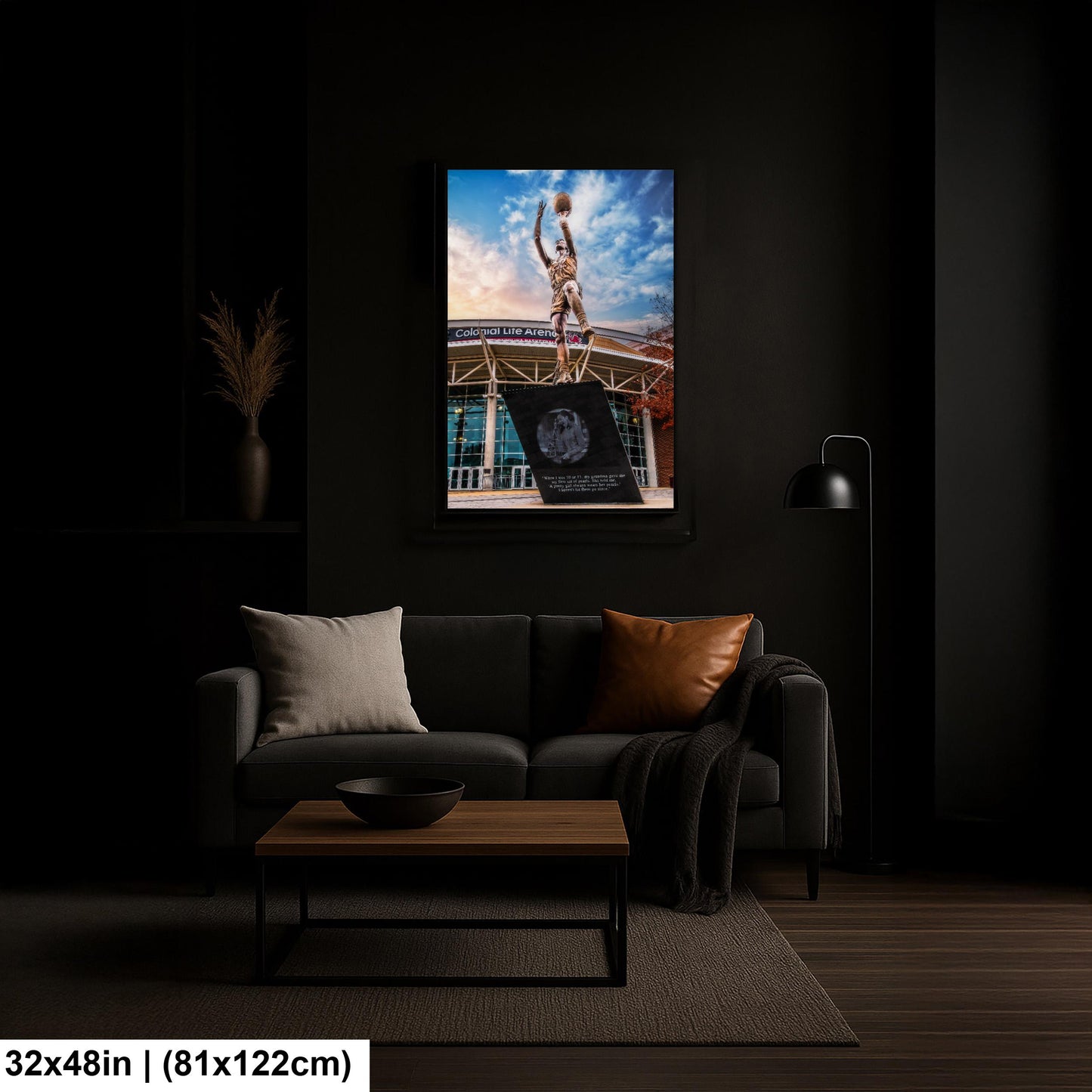 A'ja Wilson Statue Print, Colonial Life Arena USC Columbia Photography Wall Art