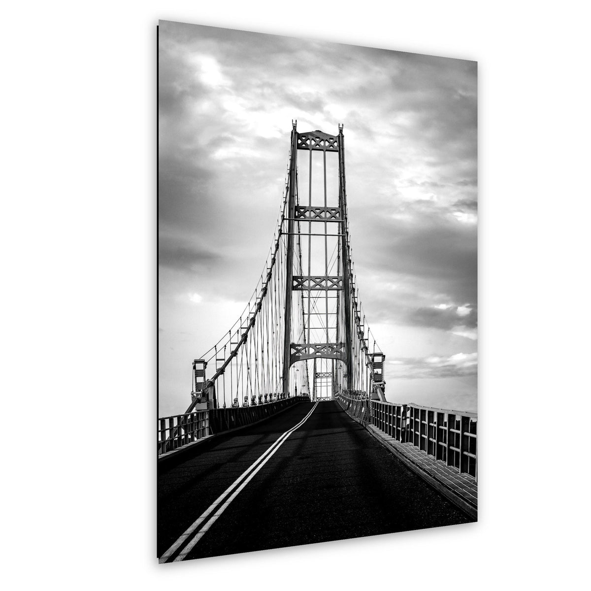 Deer Isle Bridge: Eggemoggin Reach Maine Suspension Black White Wall Art