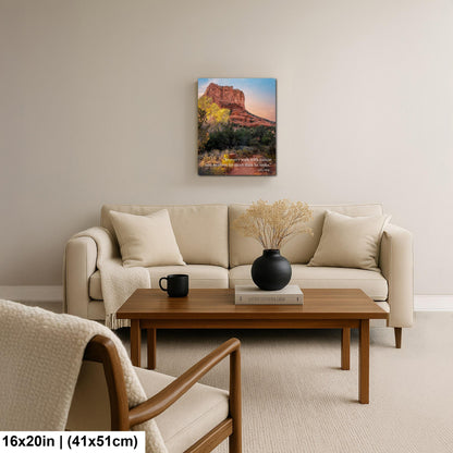 John Muir Inspirational Quote Wall Art for Calm and Reflection, Red Rock Nature Photography Print for Home or Office Decor