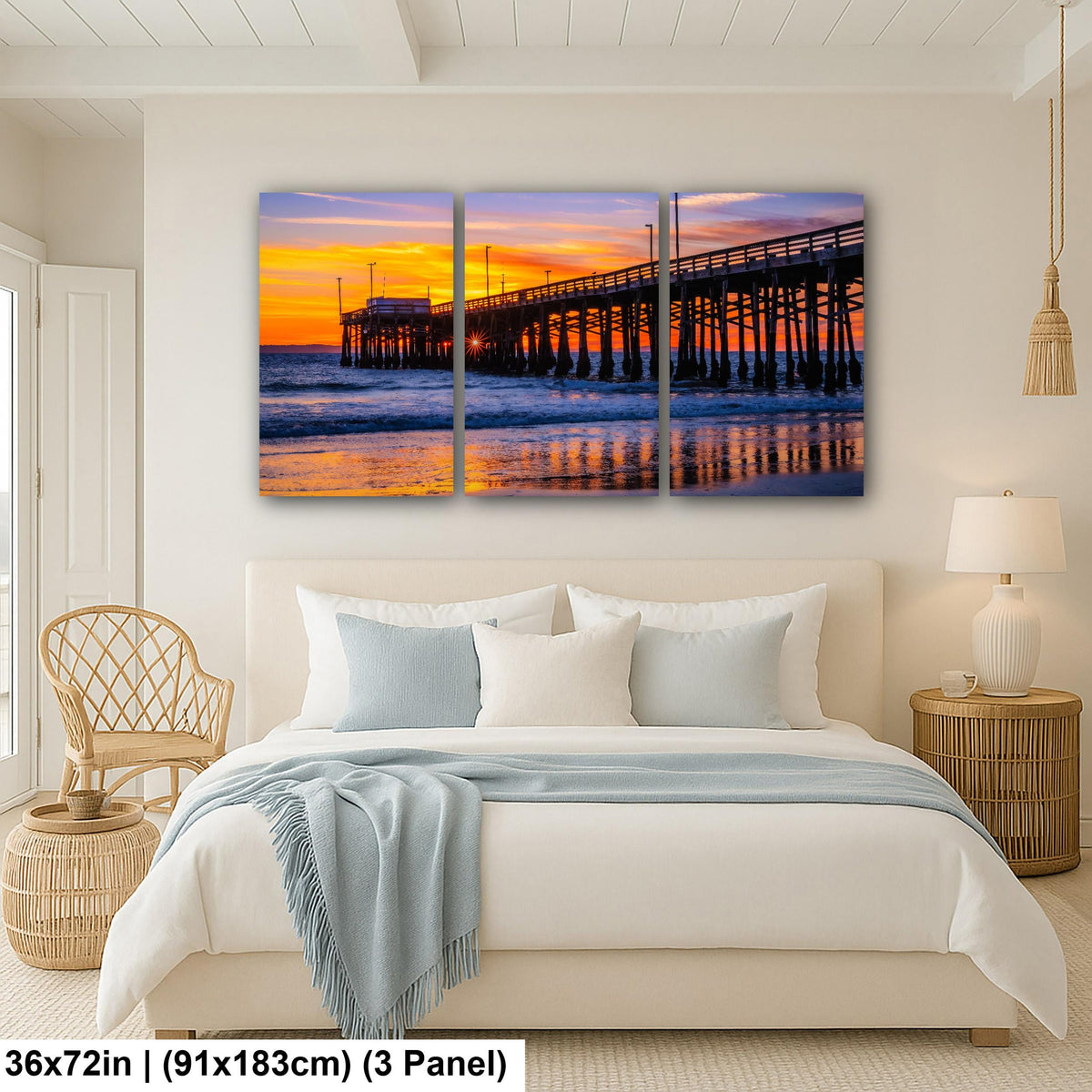 Shoreline Pier: Newport Beach California Ocean Sunset Photography Wall Art