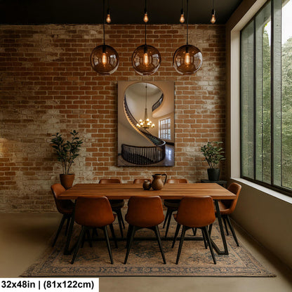 Spiral Staircase and Chandelier, Alabama State Capitol Wall Art