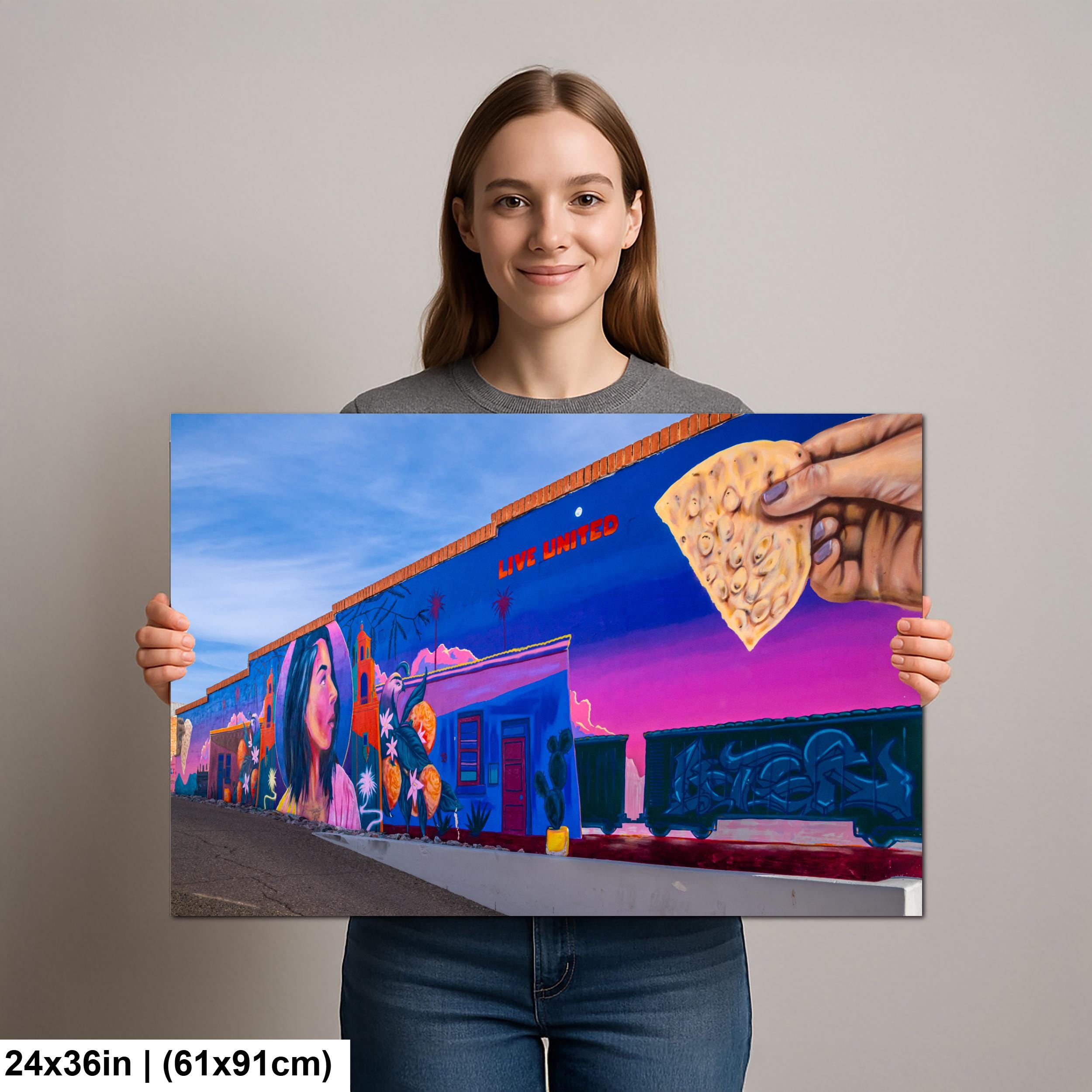 Tucson Mural - Live United Community Mural, Photography Print Wall Art