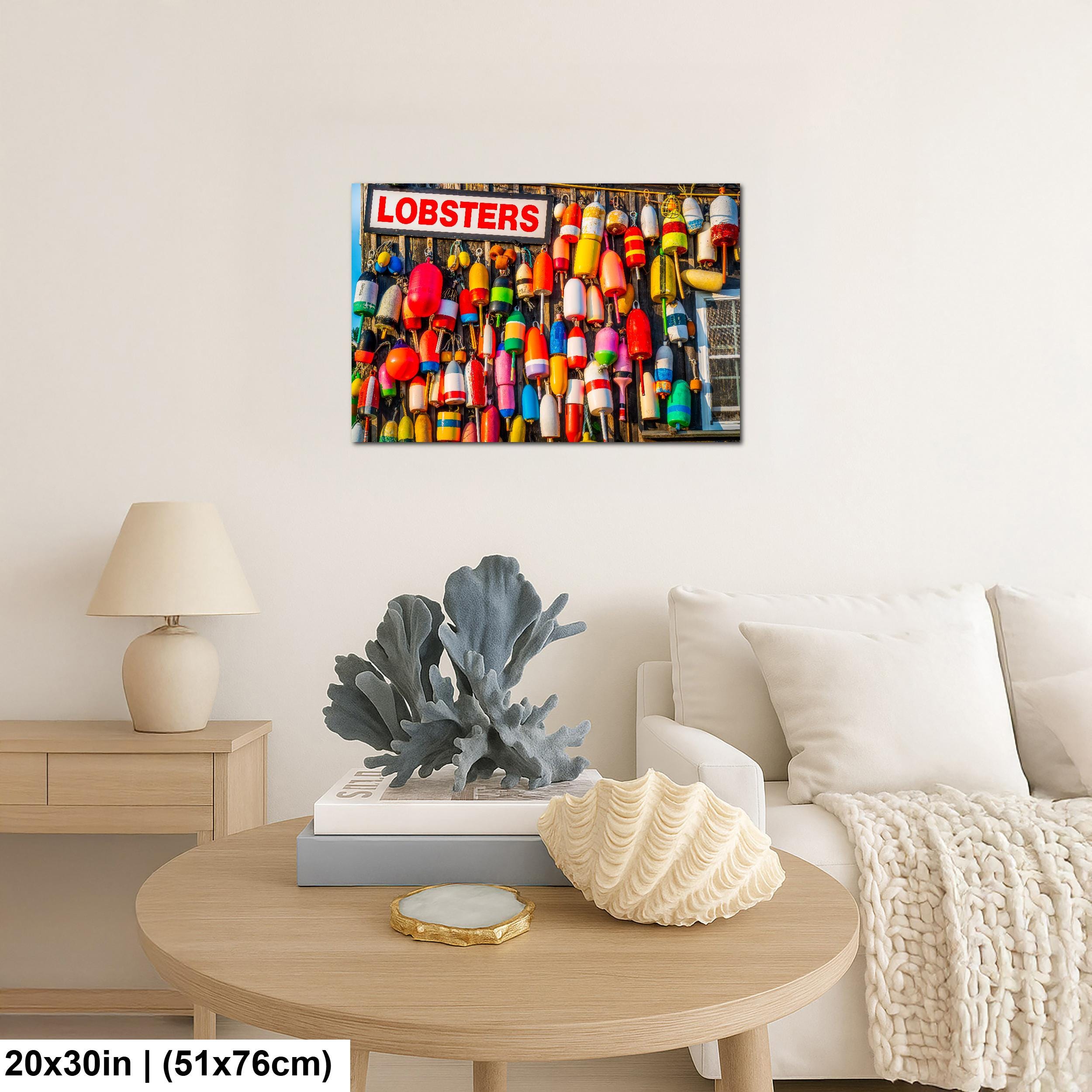 Coastal Tradition: Lobster Buoys Maine Fishing Village Photography Wall Art