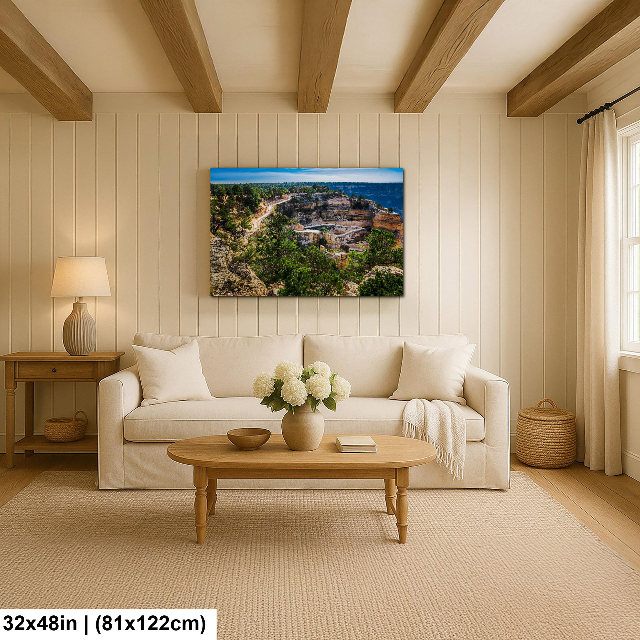 Bright Angel Trail Switchbacks, Grand Canyon South Rim Arizona Wall Art, Canyon Hiking Photography Print
