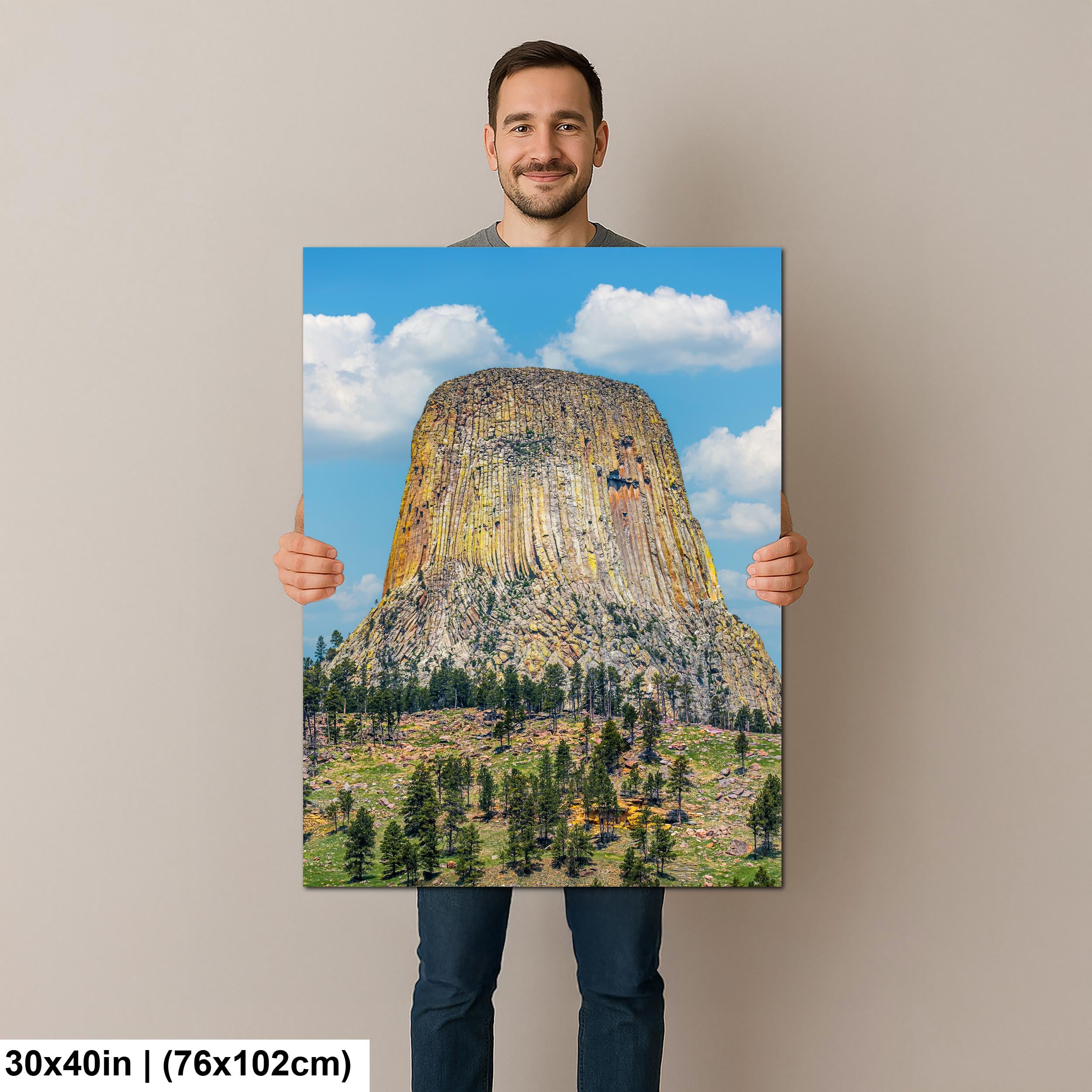 Monumental Ascent: Devils Tower Wyoming National Monument Photo Wall Art