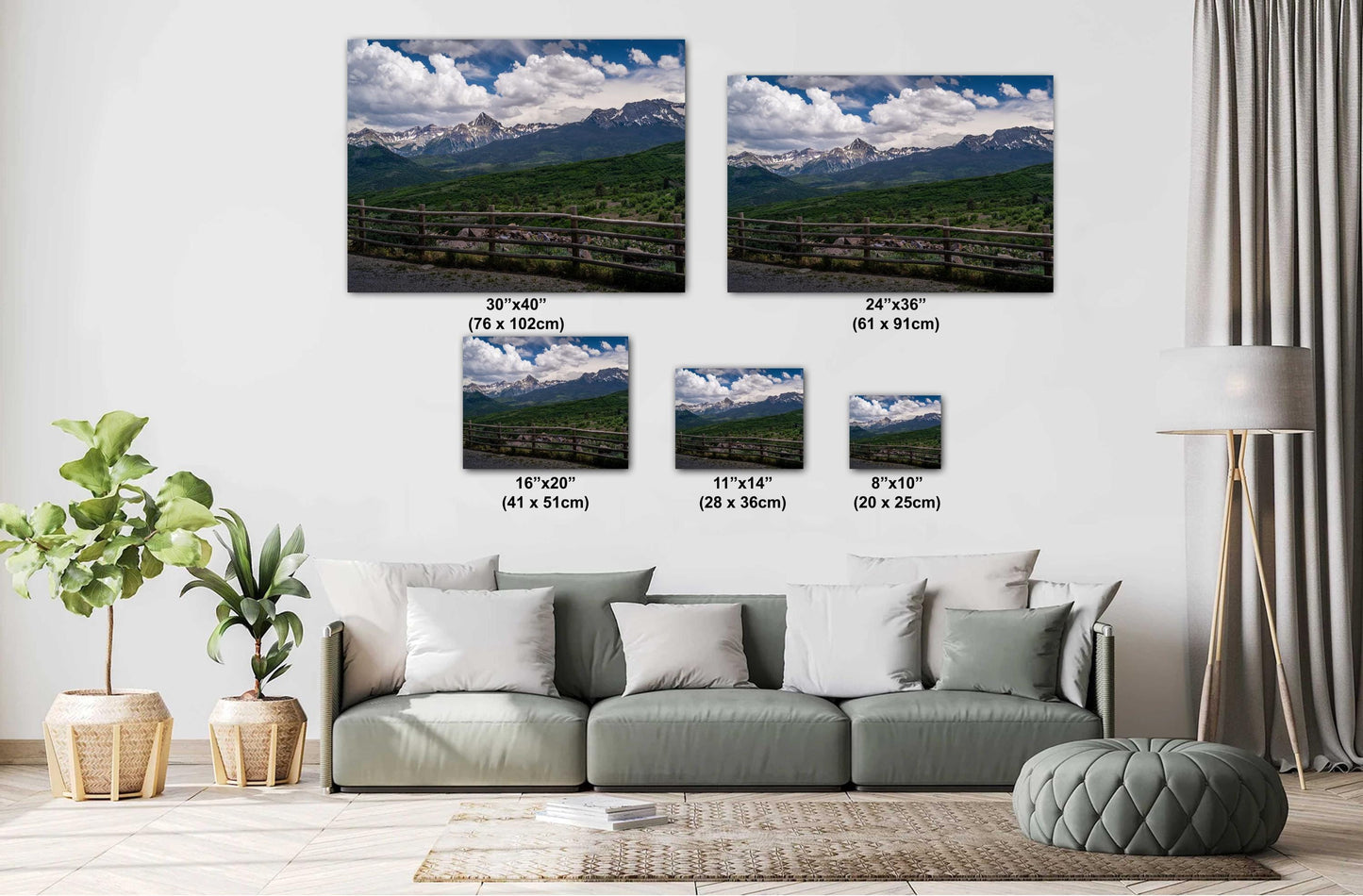 Colorado’s Million Dollar Highway Overlooking San Juan Rocky Mountains View Wall Art Print Alpine Peaks Aluminum/Acrylic/Metal/Canvas