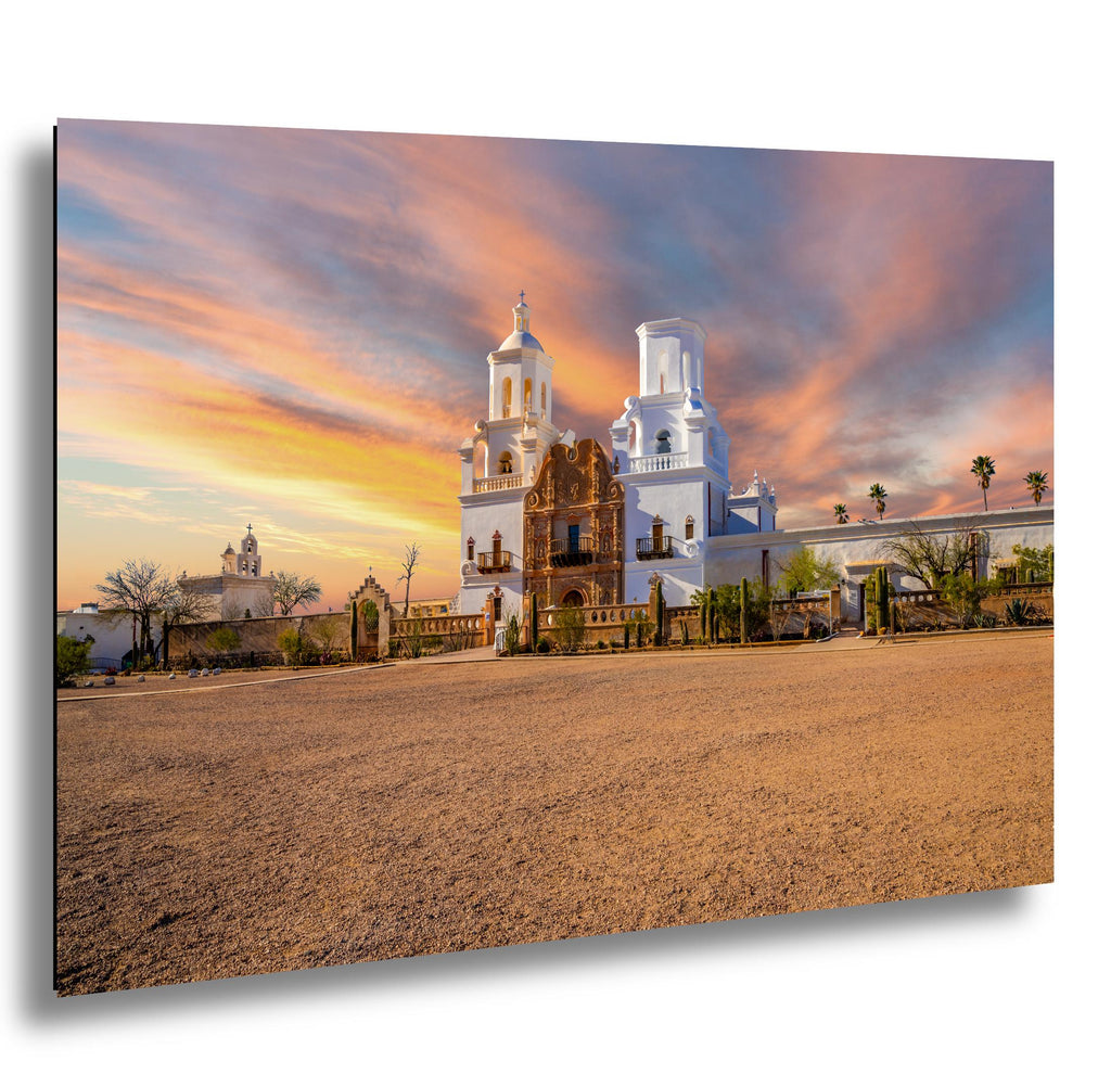 San Xavier Mission Sunset: Tucson Arizona Photography Wall Art