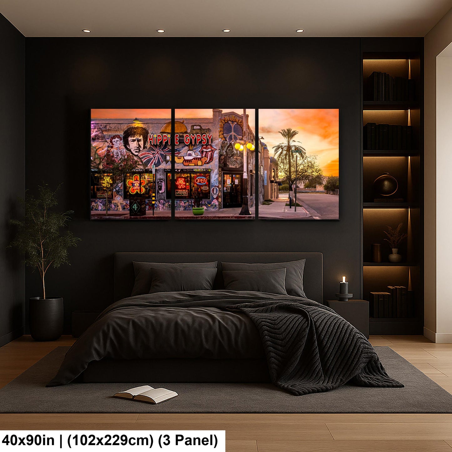 Tucson Mural - Hippie Gypsy at Sunset, Arizona Street Art Photography Print
