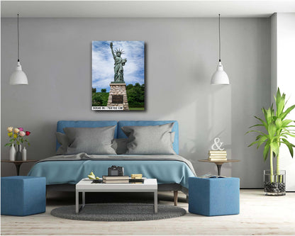 Mackinac’s Little Lady Liberty: Wall Art Print Mackinac Island Miniature Statue of Liberty Michigan Heritage Metal Metal/Aluminum/Canvas