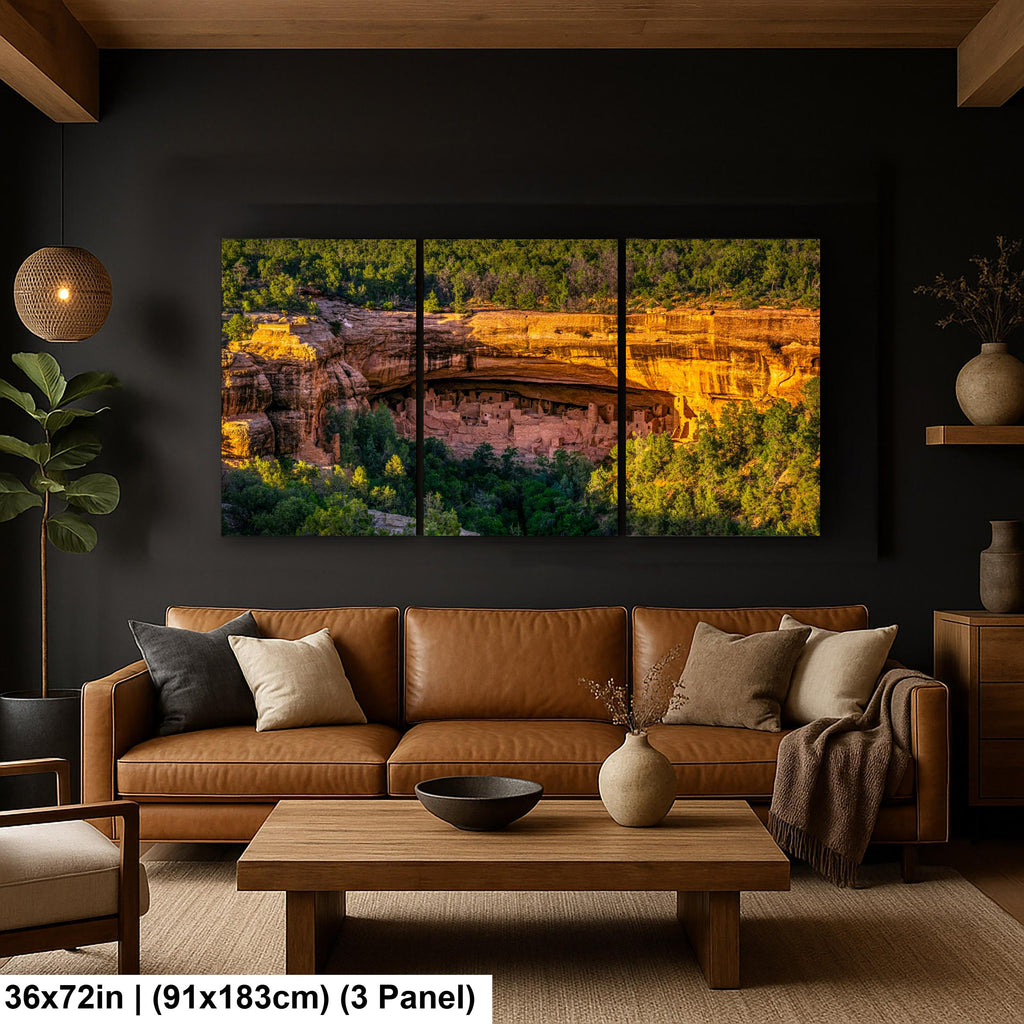 Cliff Palace Sunset at Mesa Verde National Park, Cortez Colorado Photography Print