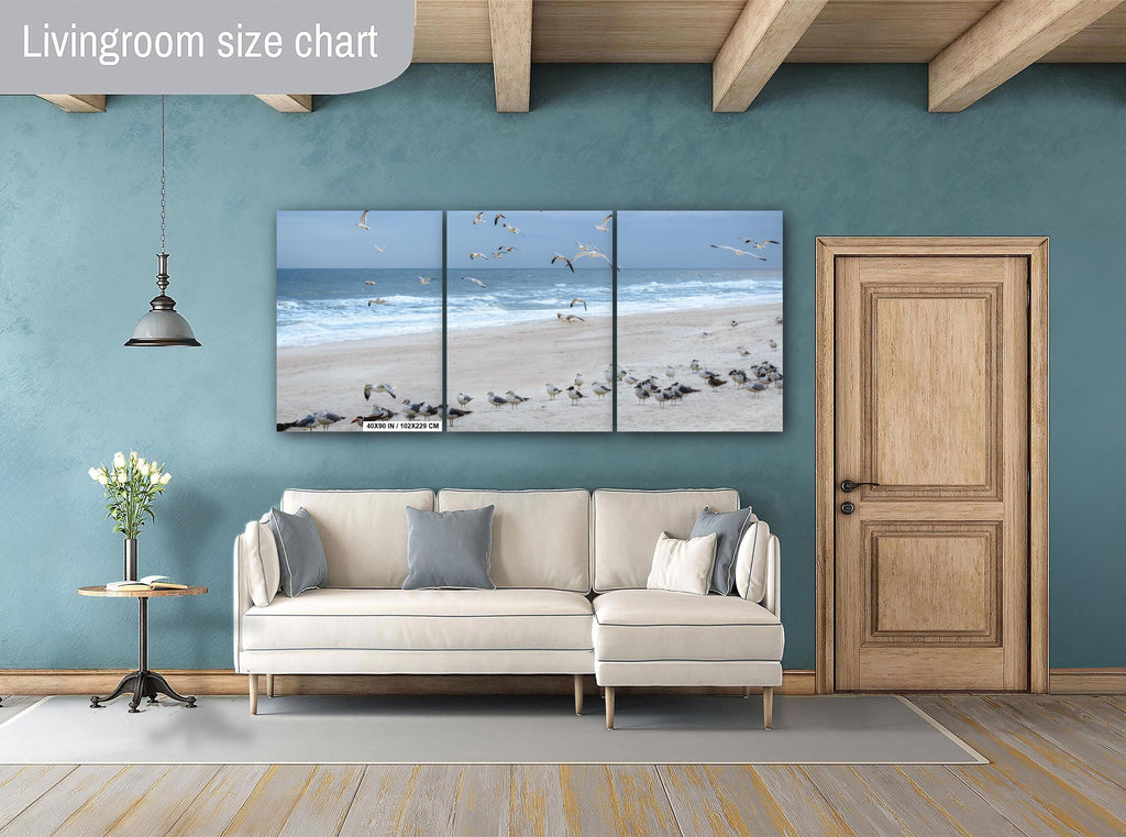 Seagulls Over Quiet Amelia Island Coastal Beach Florida Print Wall Art Photography Aluminum/Acrylic/Metal/Canvas Seascape Wildlife Decor