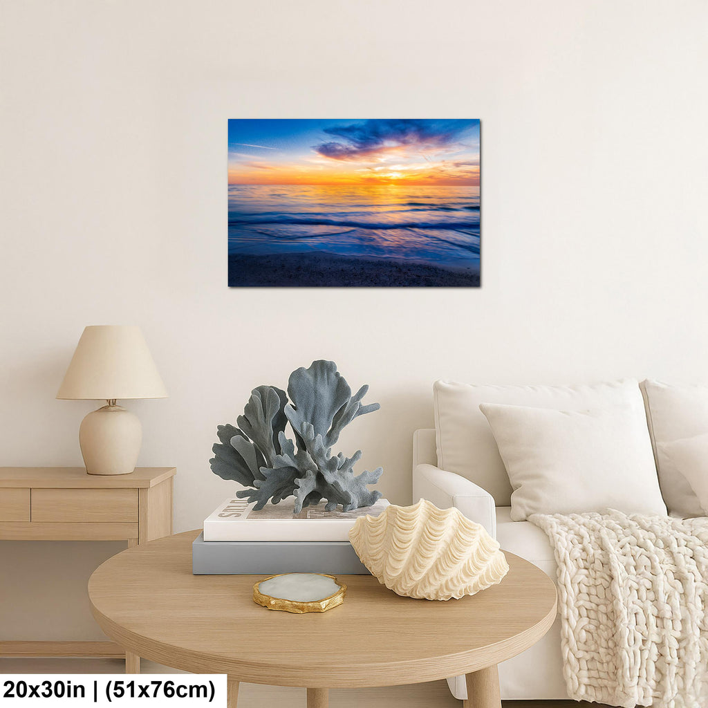 Gentle Waves: Bradenton Beach Sunset Anna Maria Island Florida Wall Art