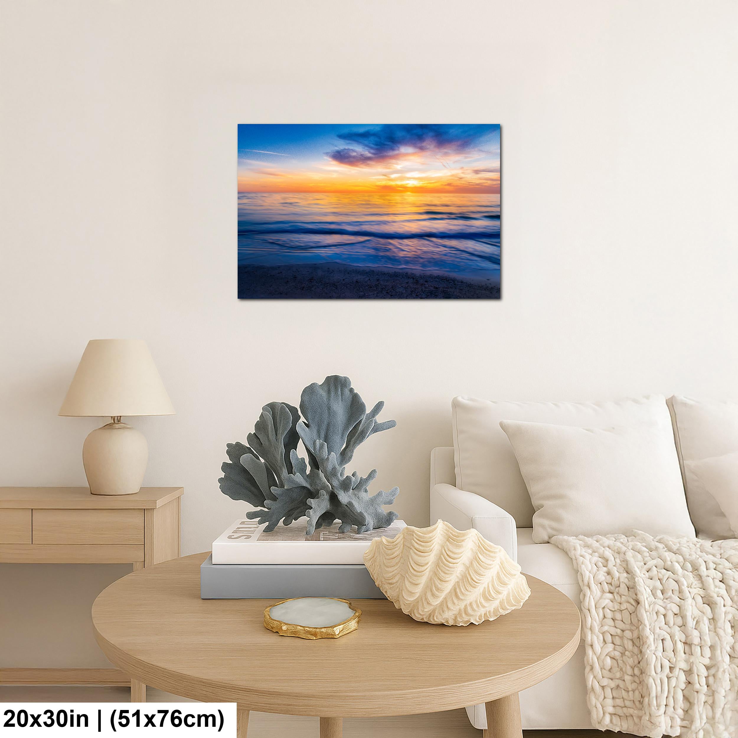 Gentle Waves: Bradenton Beach Sunset Anna Maria Island Florida Wall Art