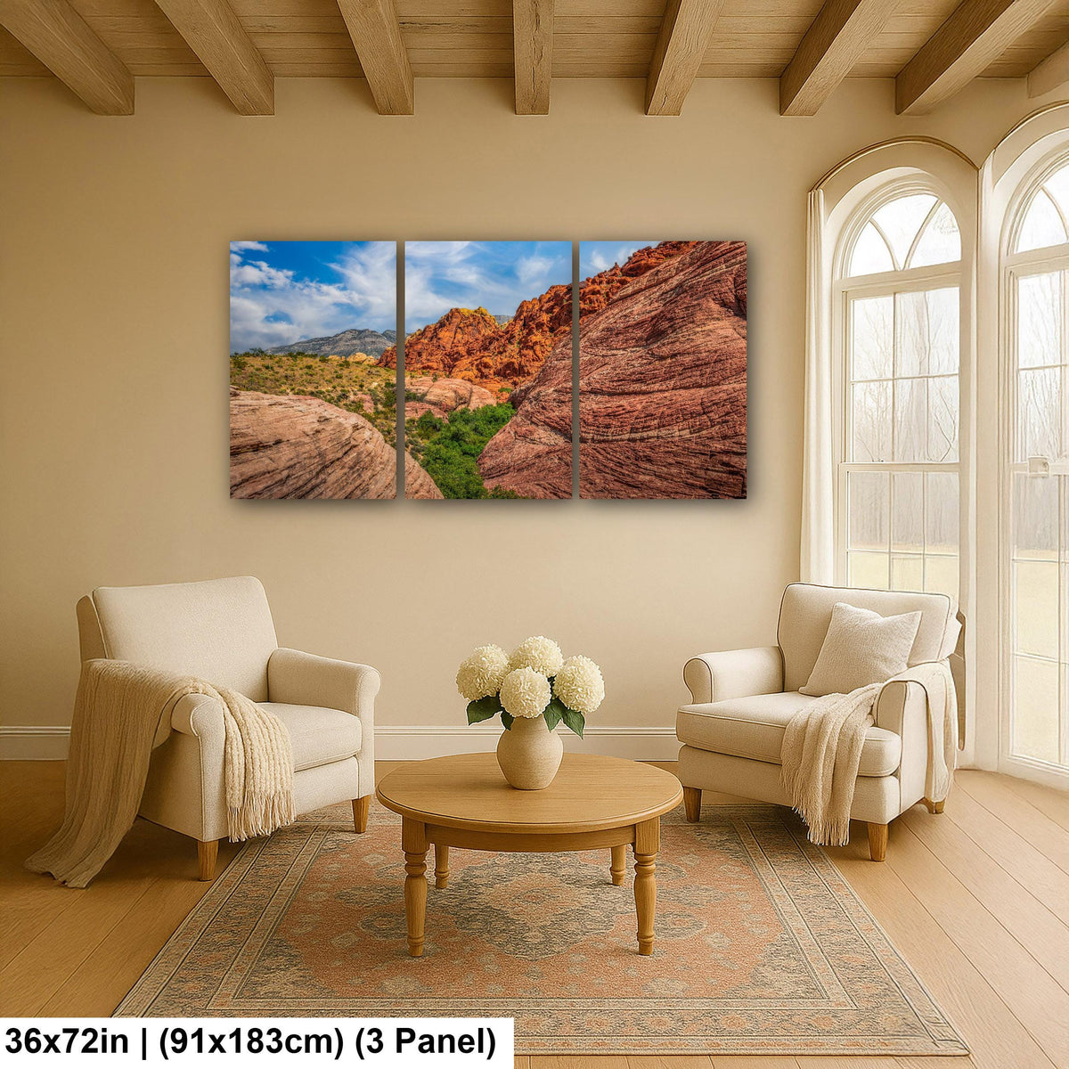 Sandstone Ridges: Red Rock Canyon Las Vegas Nevada Photography Wall Art