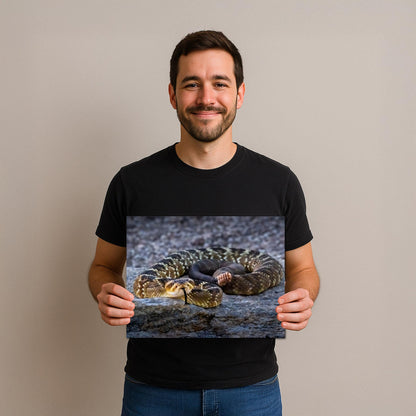 Black-Tailed Rattlesnake Print – Tucson Desert Wildlife Art | Ready to Hang Canvas