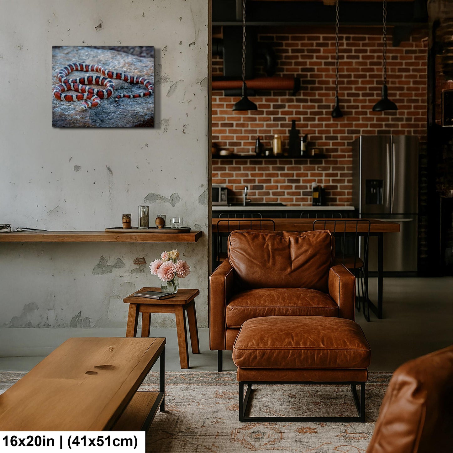Arizona Mountain Kingsnake Print – Vibrant Desert Wildlife Art Canvas