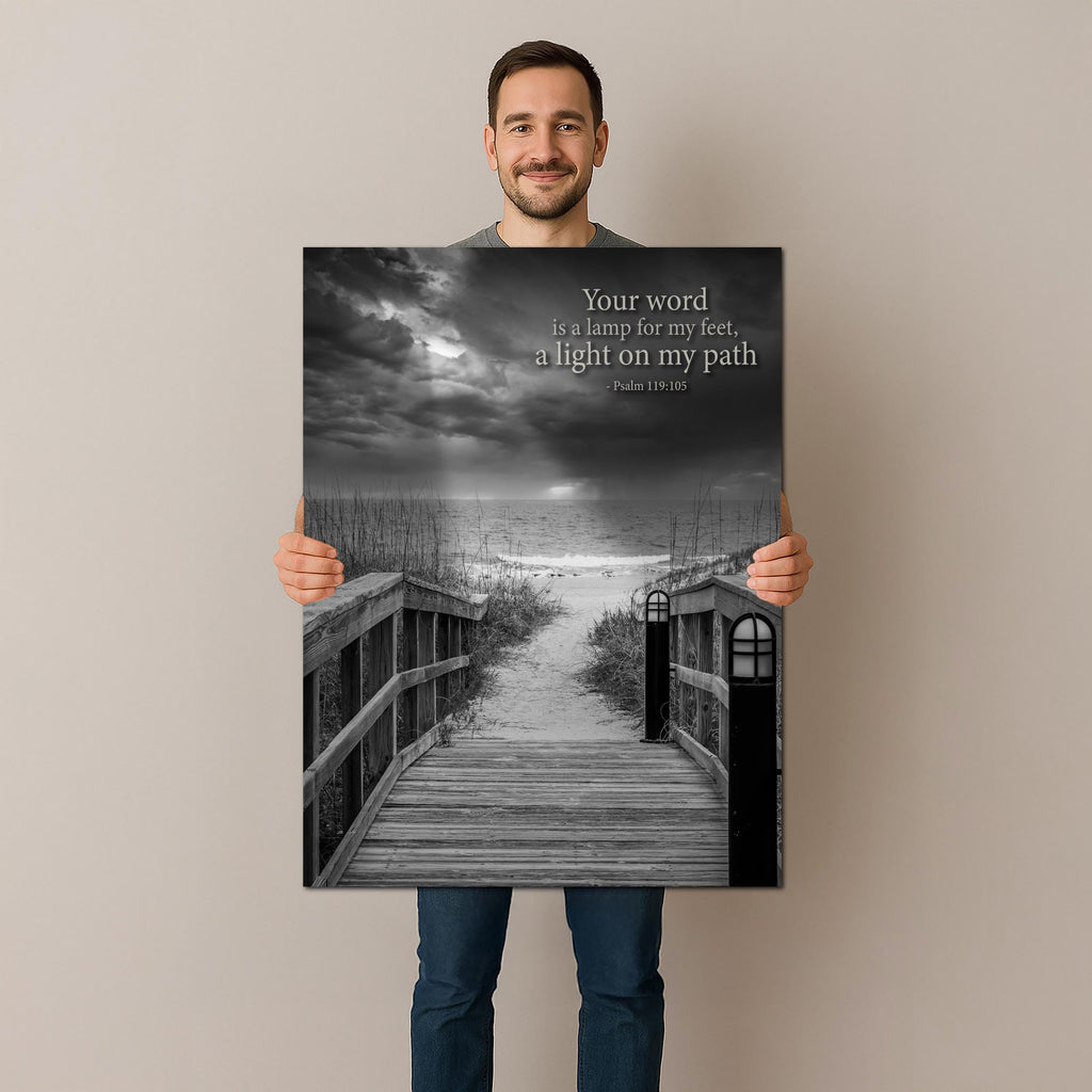 Psalm 119:105 Wall Art - Florida Coastal Photography | Beach Path Faith Decor