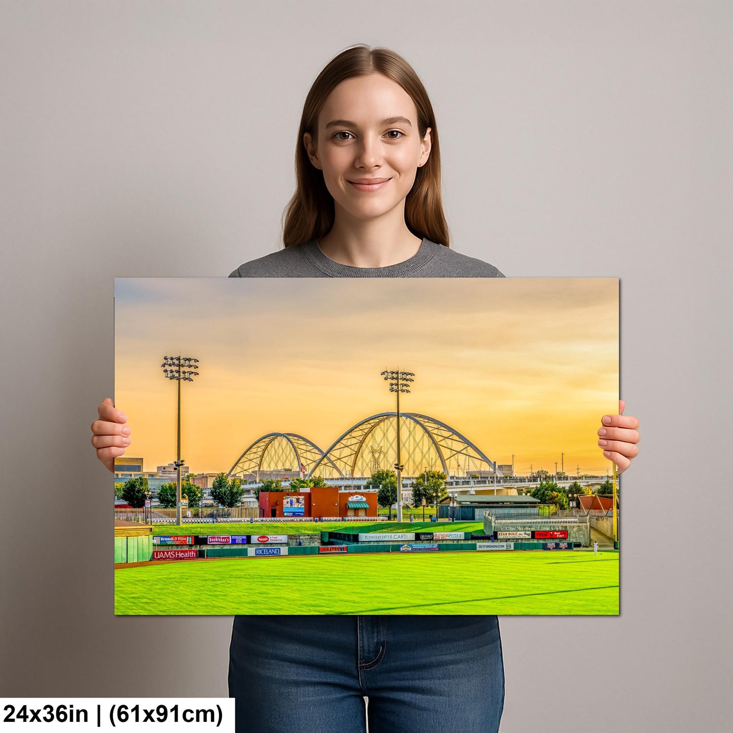 Travelers Baseball Field Panorama Print, North Little Rock Arkansas Wall Art
